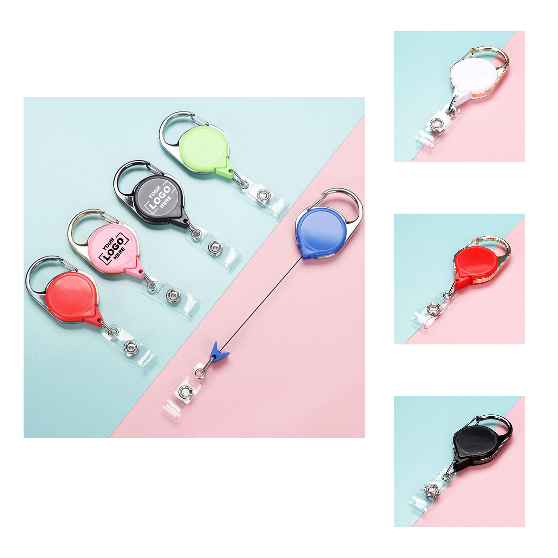 Twist-Free Carabiner Badge Holder