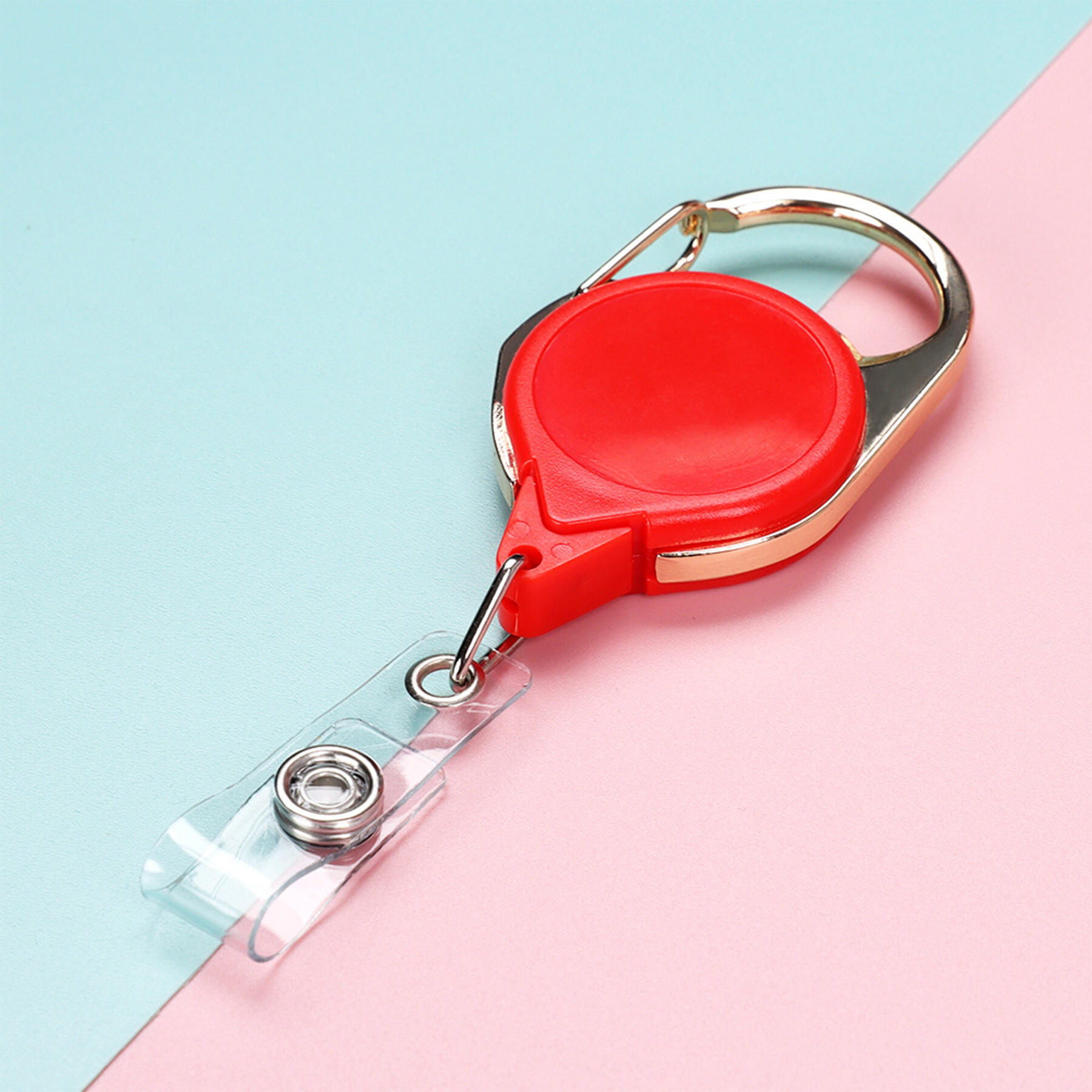 Twist-Free Carabiner Badge Holder