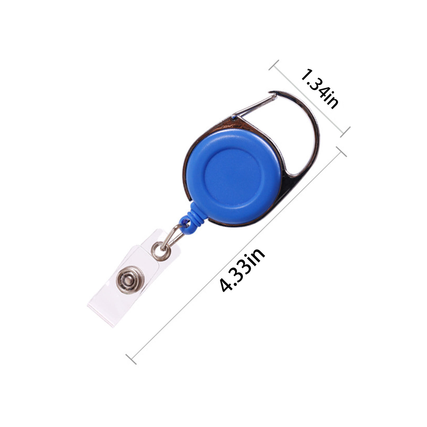 Clear Round Badge Reel with Swivel Clip
