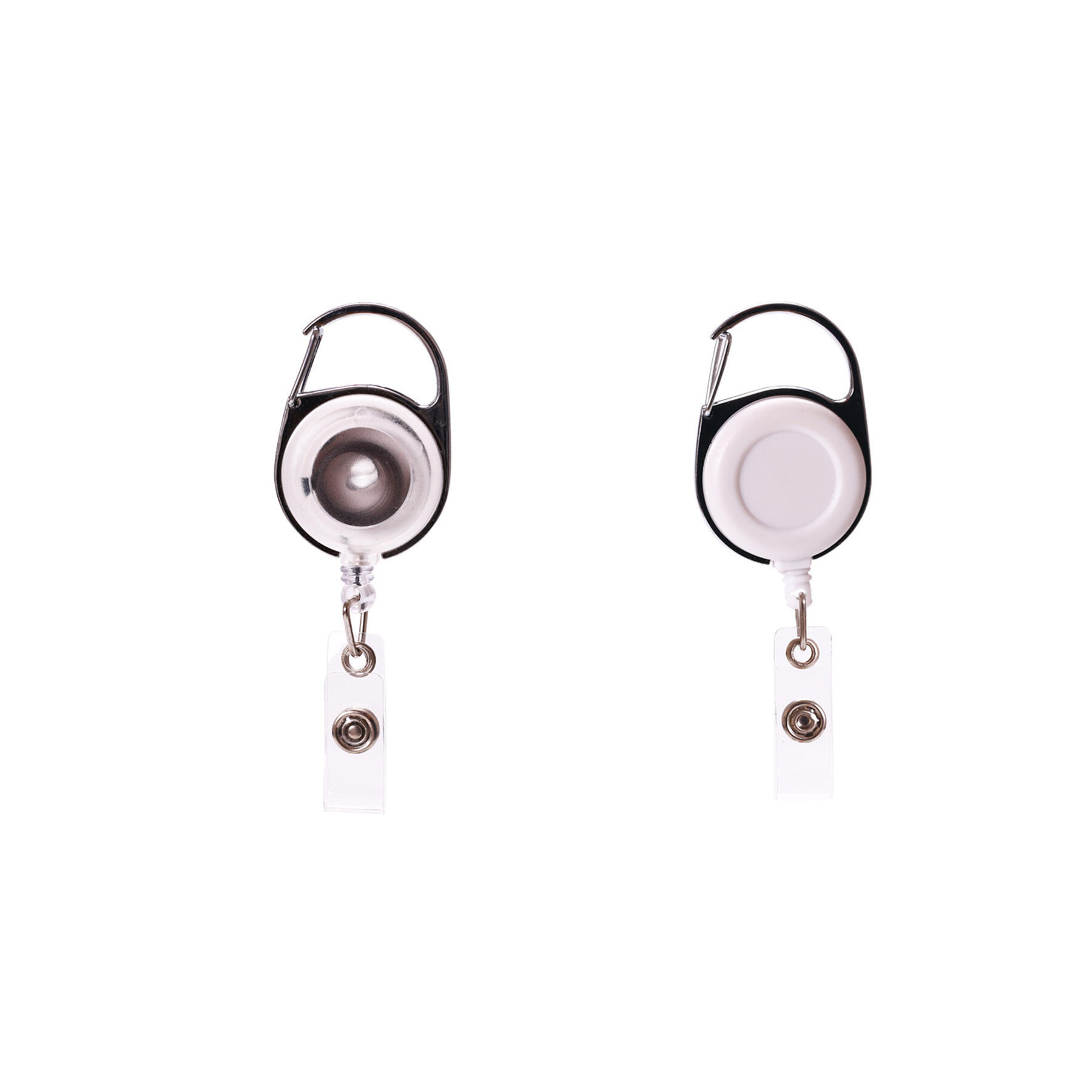 Clear Round Badge Reel with Swivel Clip