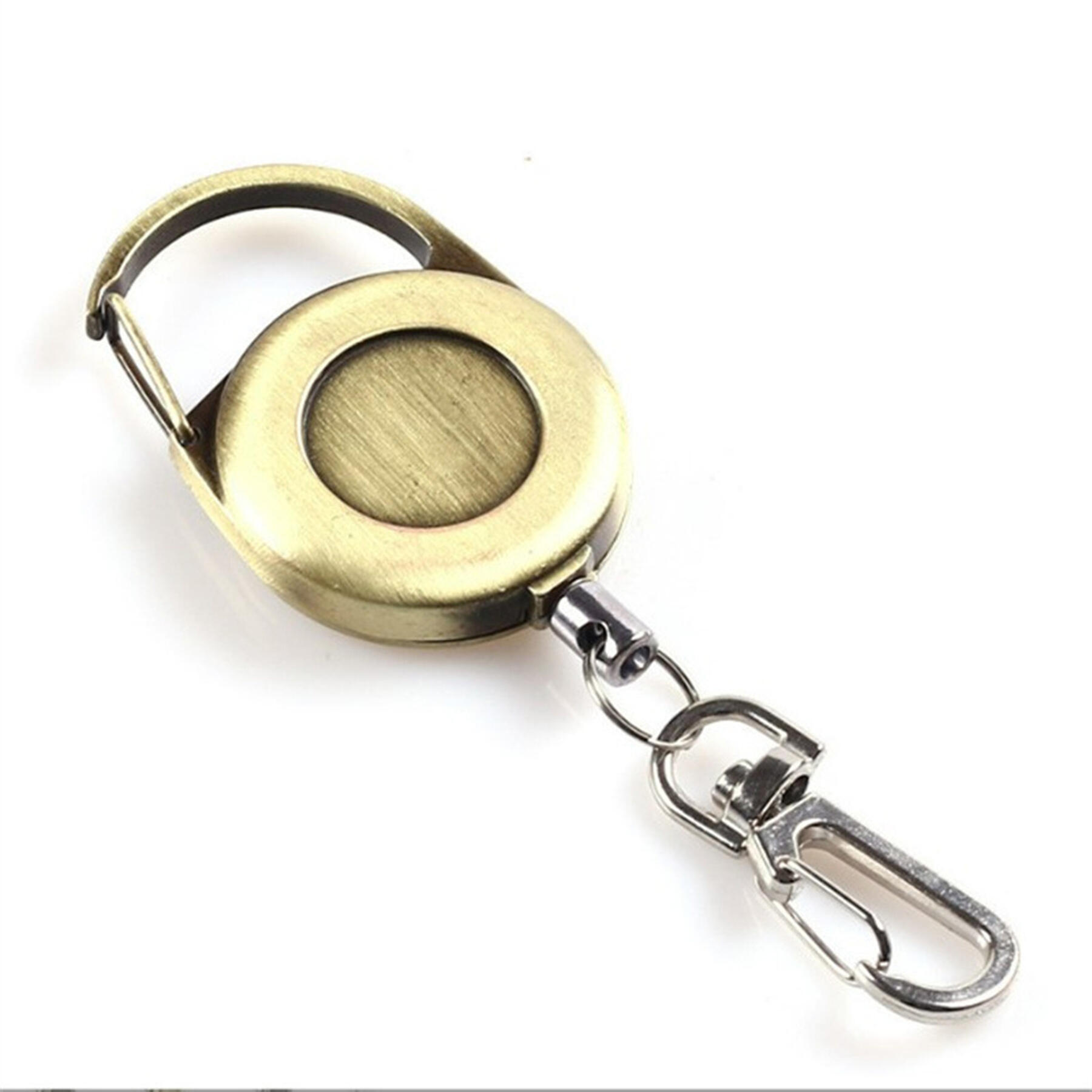 Durable Zinc Alloy Carabiner Badge Holder with Lobster Clasp