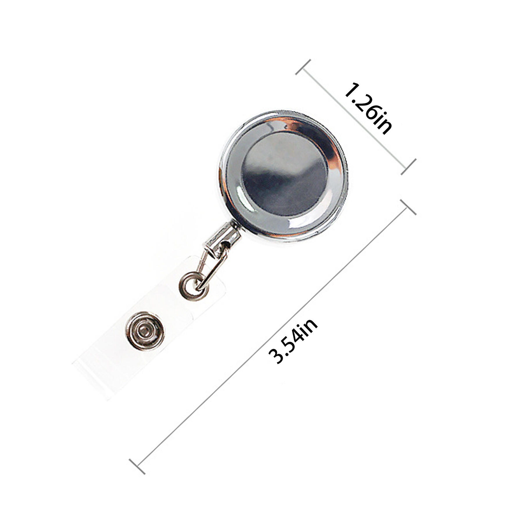 Round Badge Reel Holder with Clip