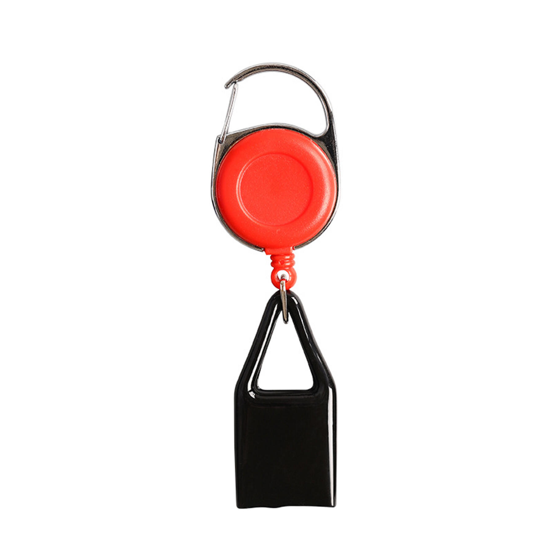 Round Carabiner Badge Reel with Belt Clip Pen Holder