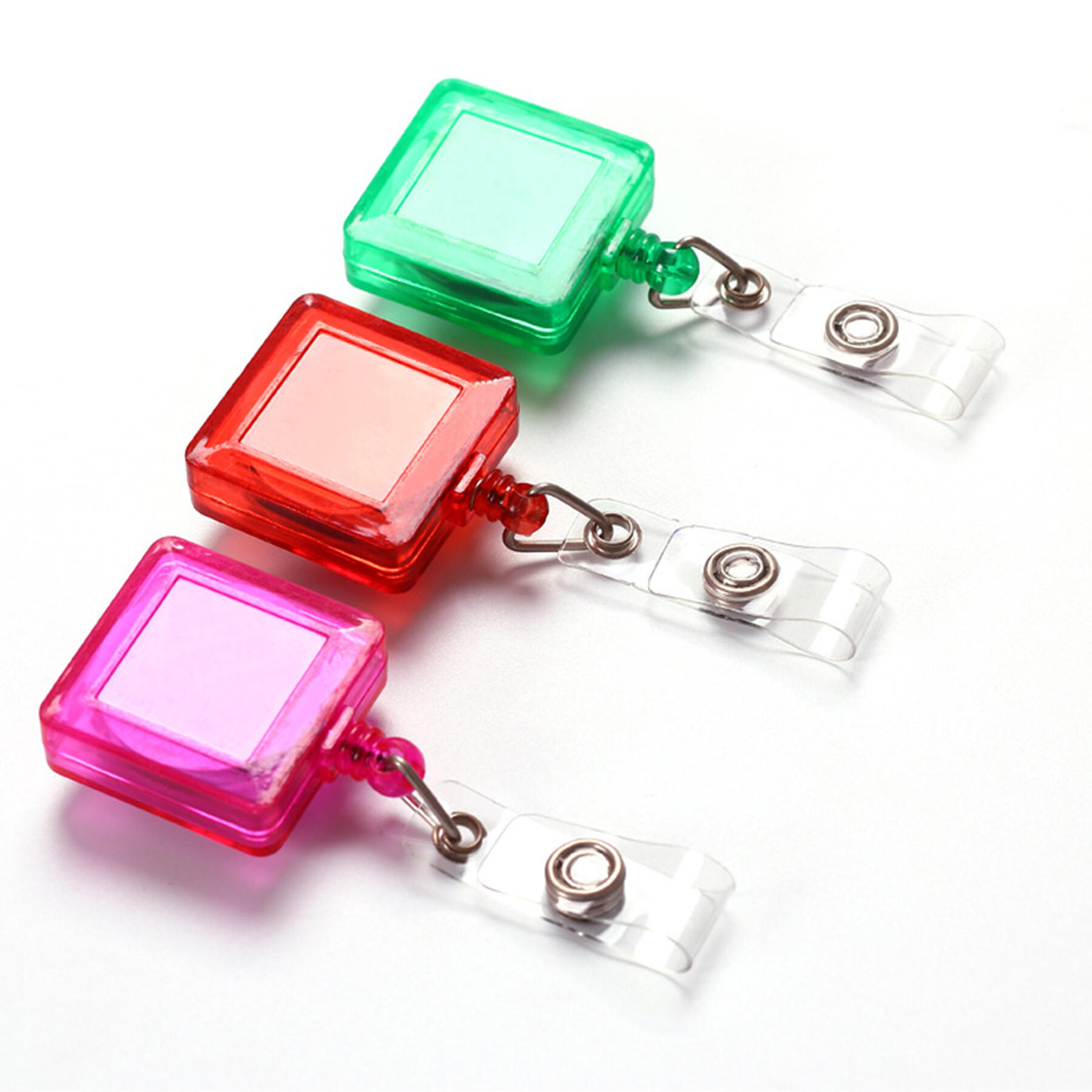 Square Retractable Badge Reel Holder