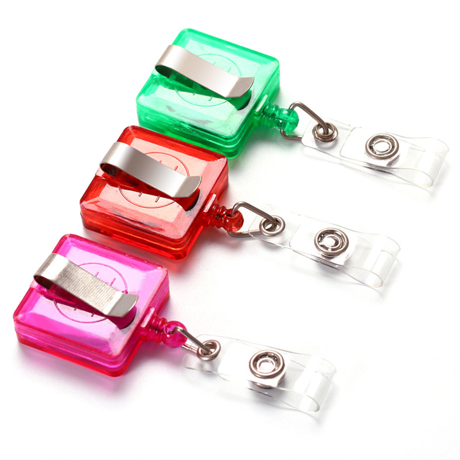 Square Retractable Badge Reel Holder