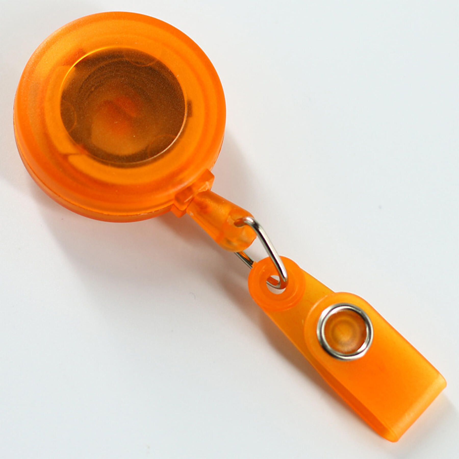 Clear Round Badge Reel Holder with Matching Color Cord and Strap