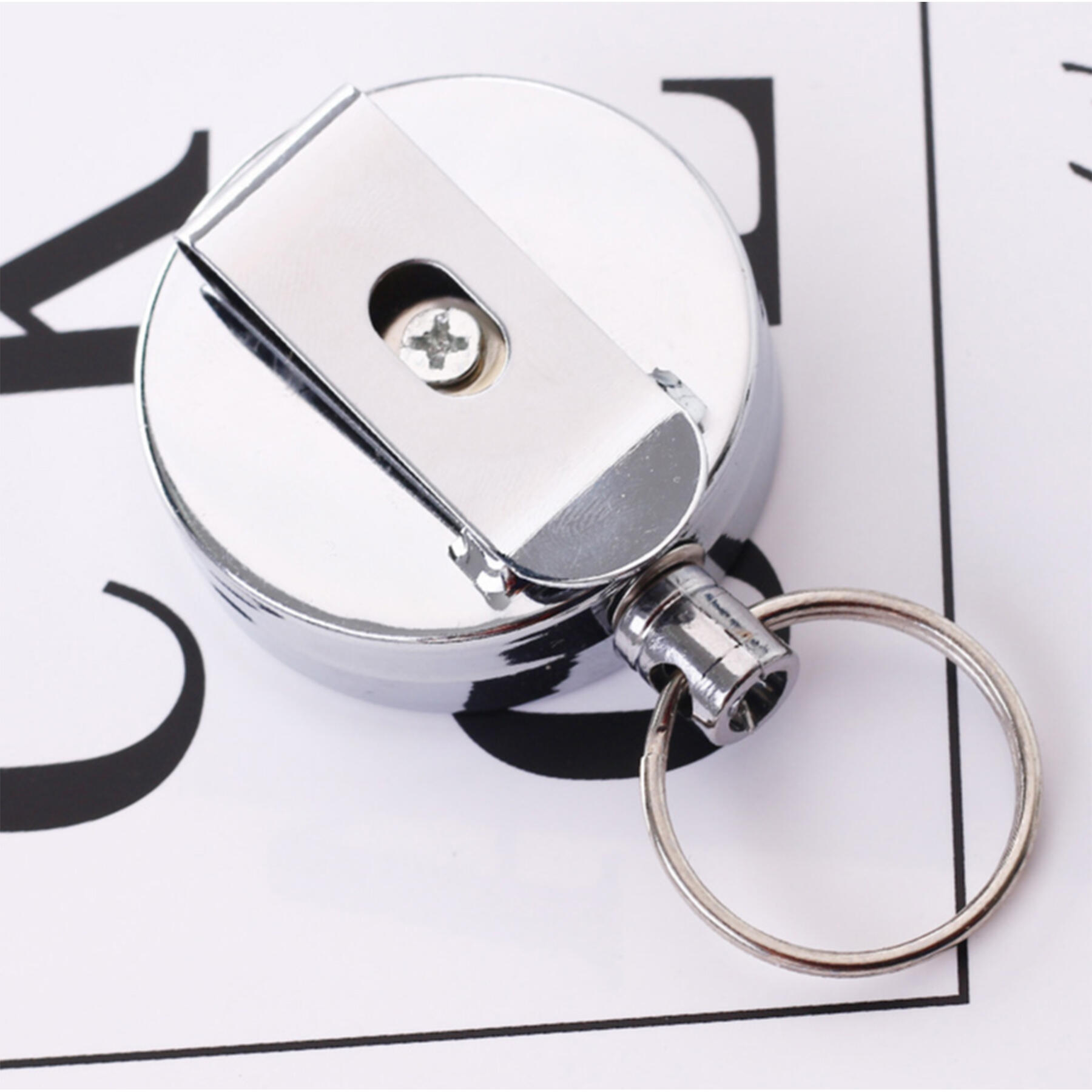 Metal Badge Reel with Keyring