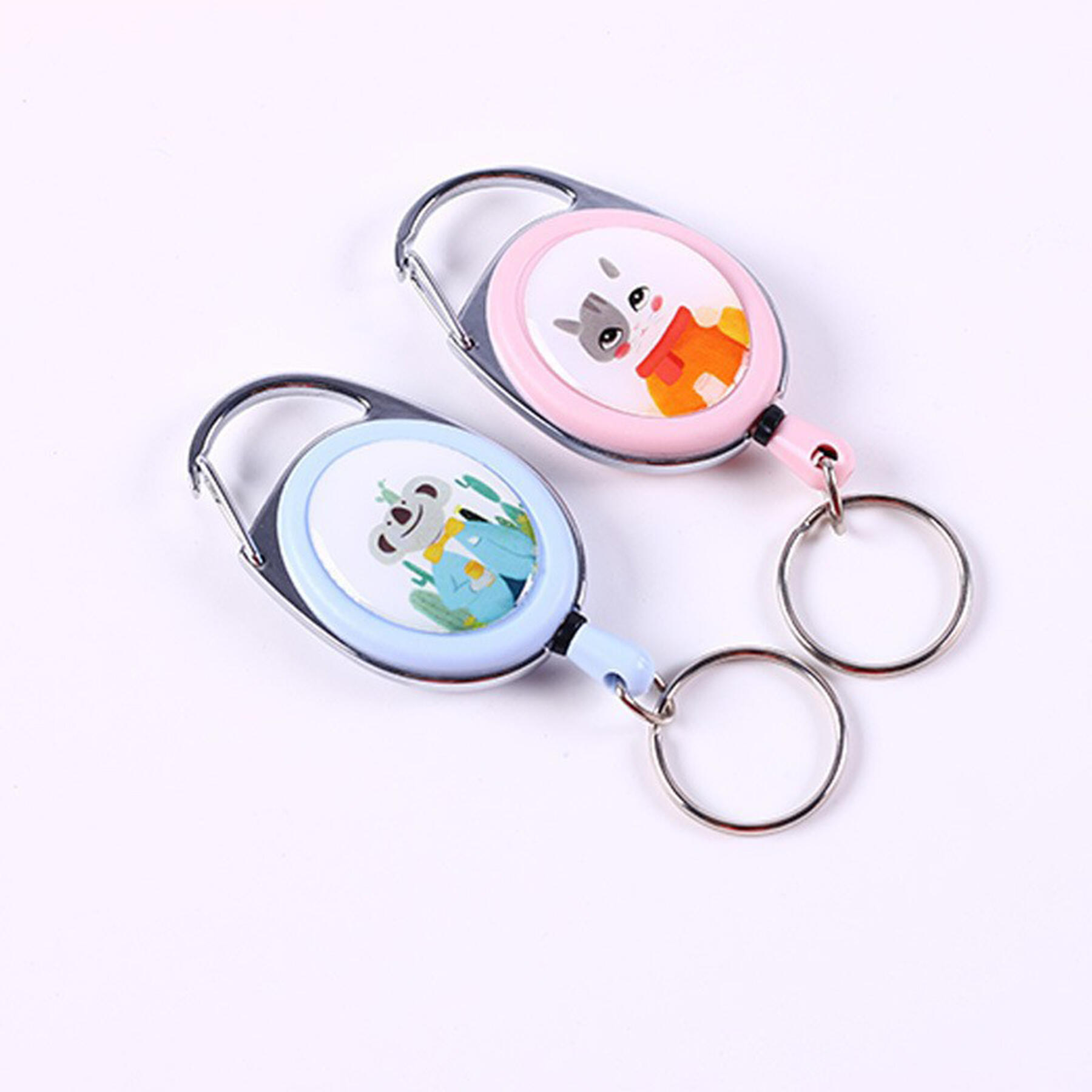 Oval Carabiner Badge Reel with Belt Clip