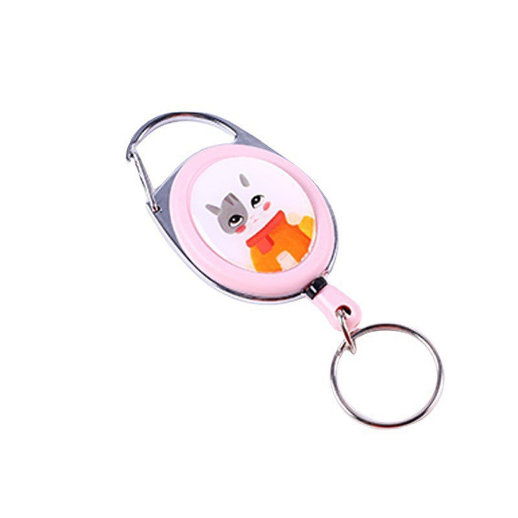 Oval Carabiner Badge Reel with Belt Clip