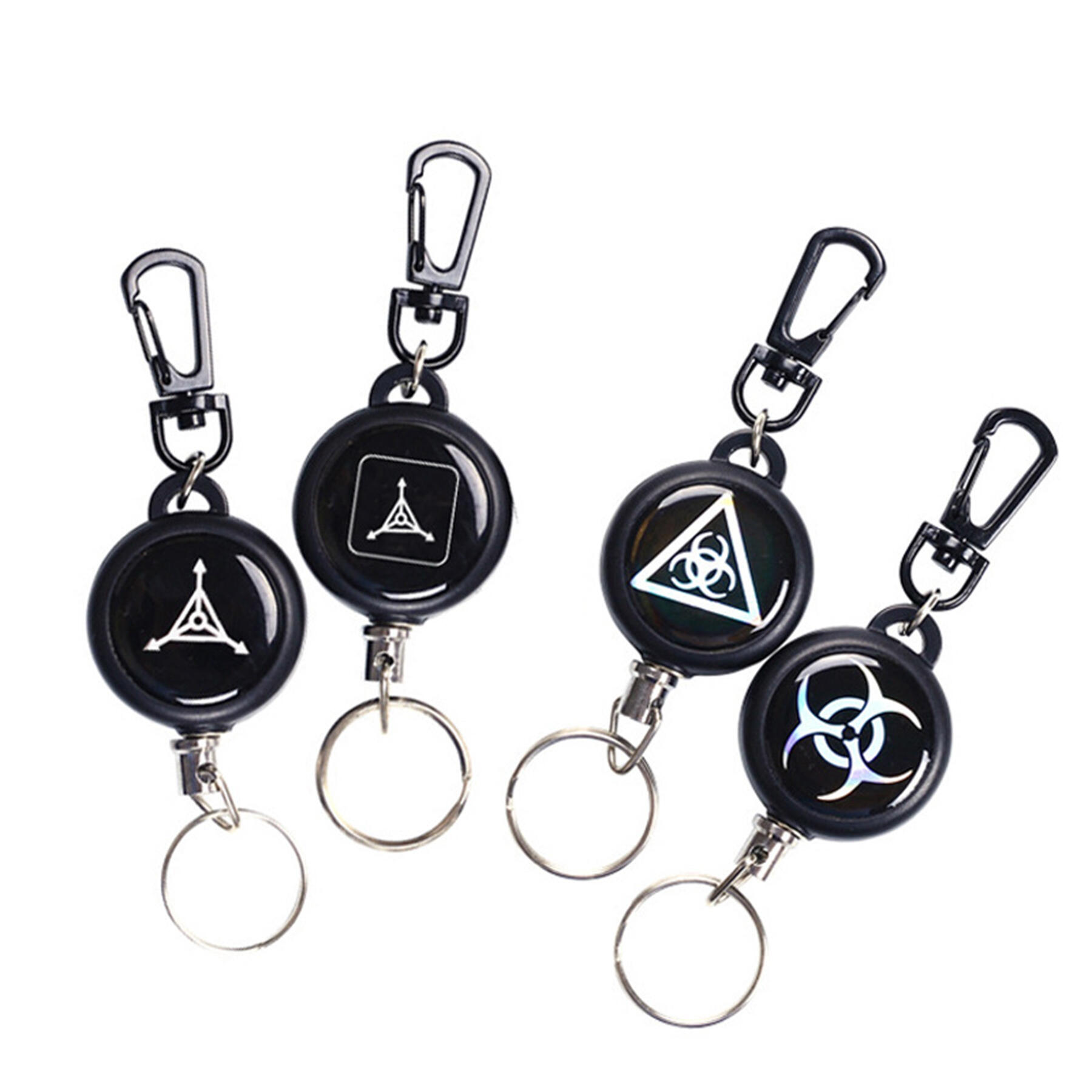 Carabiner Badge Holder with Keyring for Outdoors