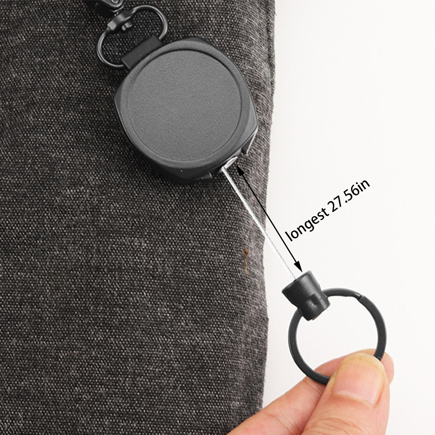 Durable Metal Badge Holder with Keyring and Clip