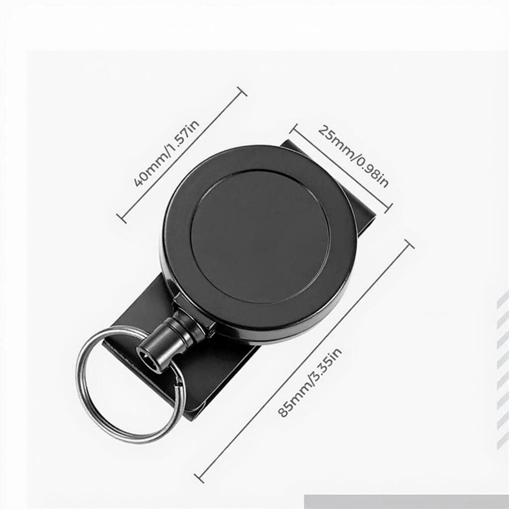 Retractable Badge Holder with Key Ring