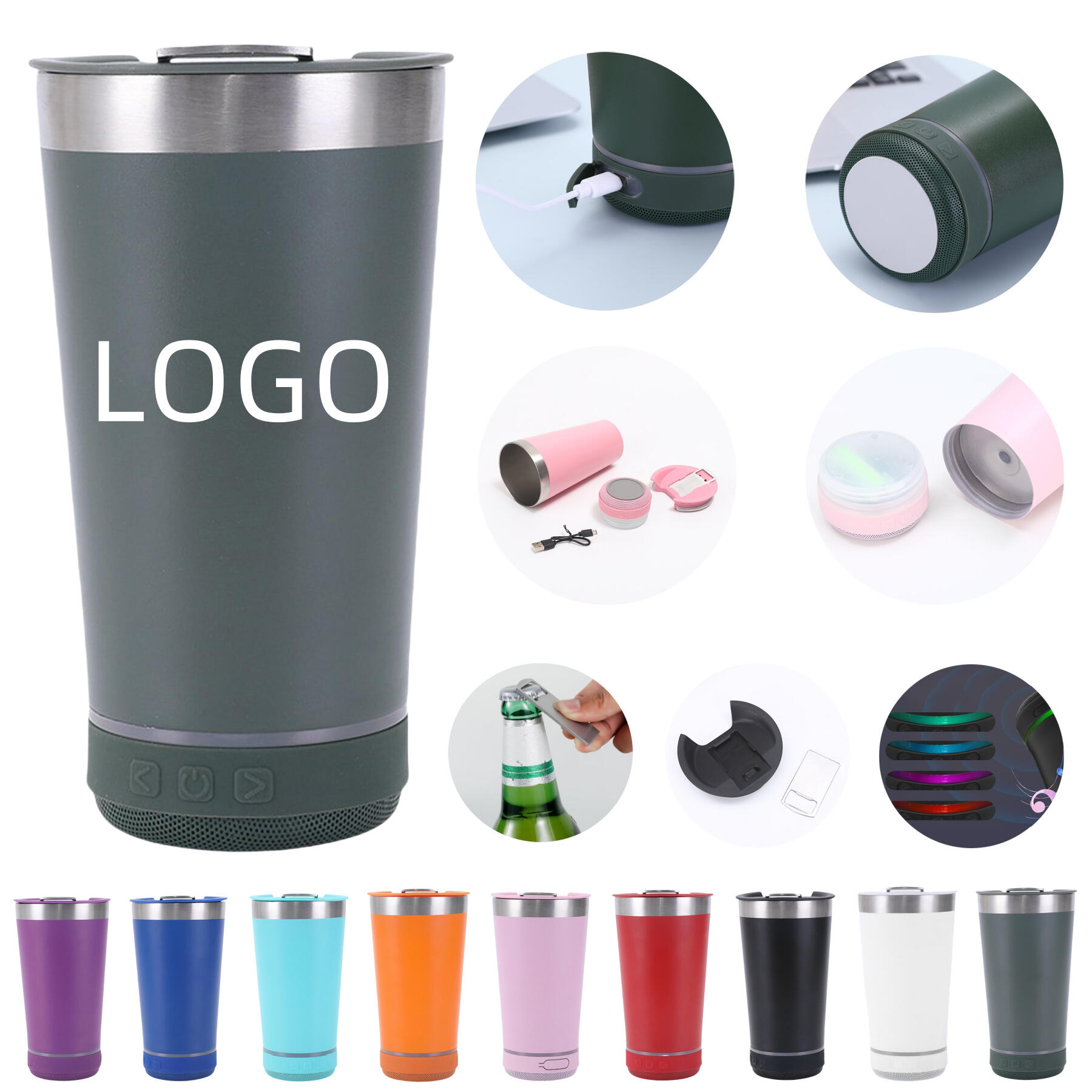 16OZ Bluetooth Audio Water Bottle