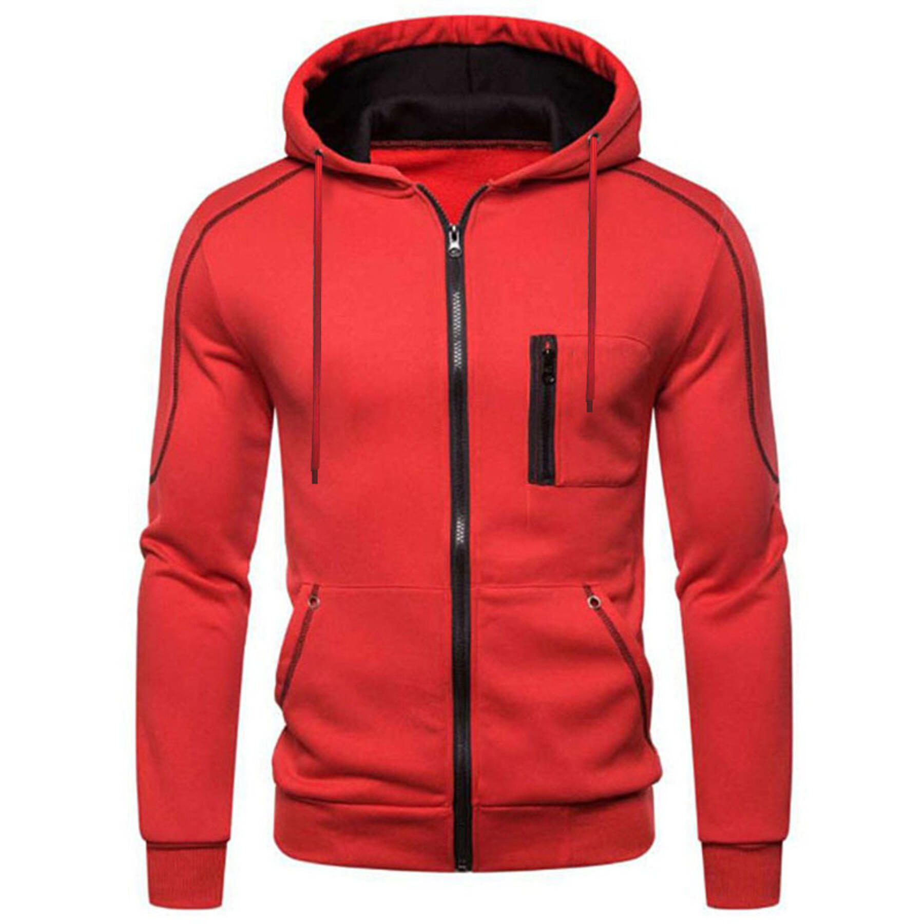 Sports Hooded Zipper Sweatshirt