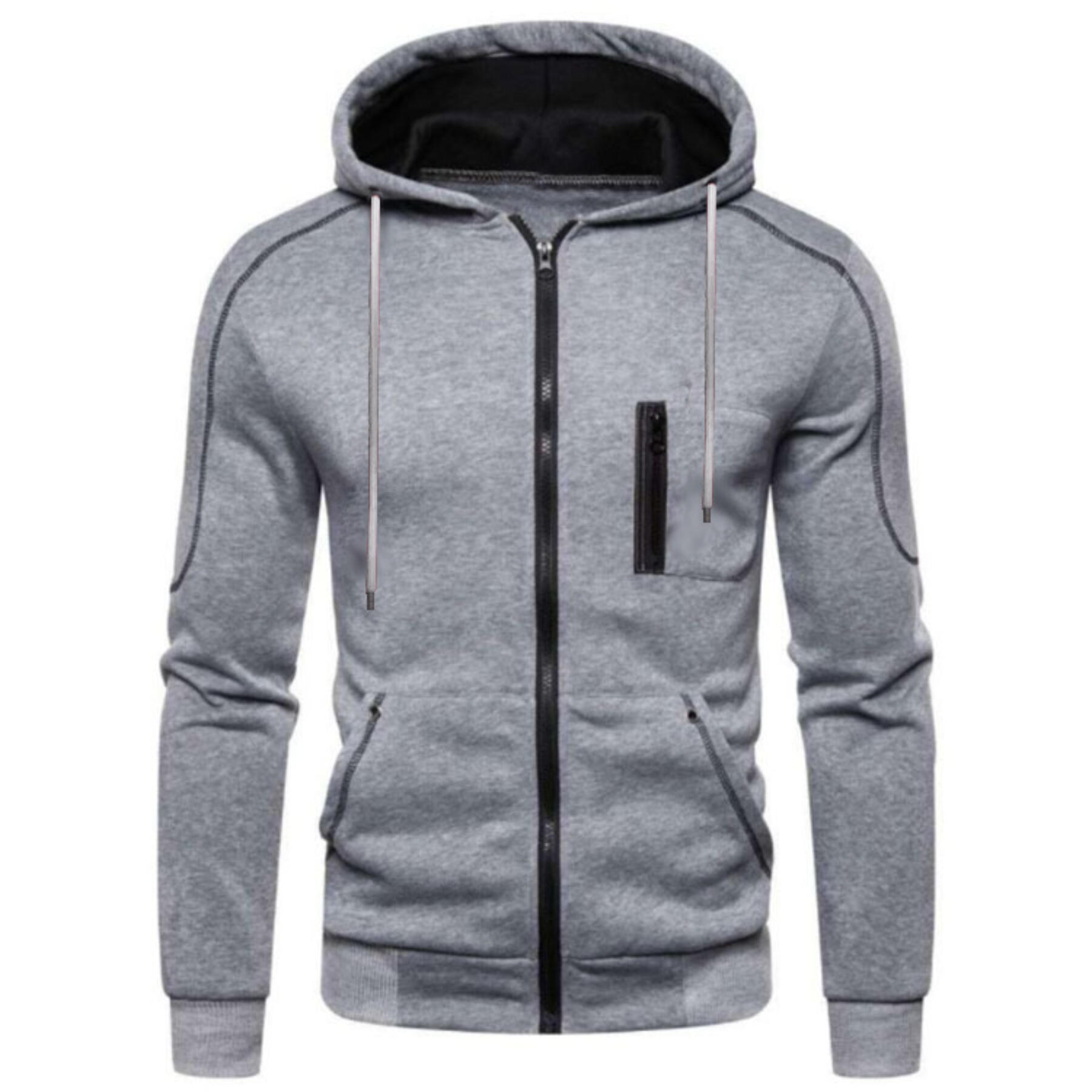 Sports Hooded Zipper Sweatshirt