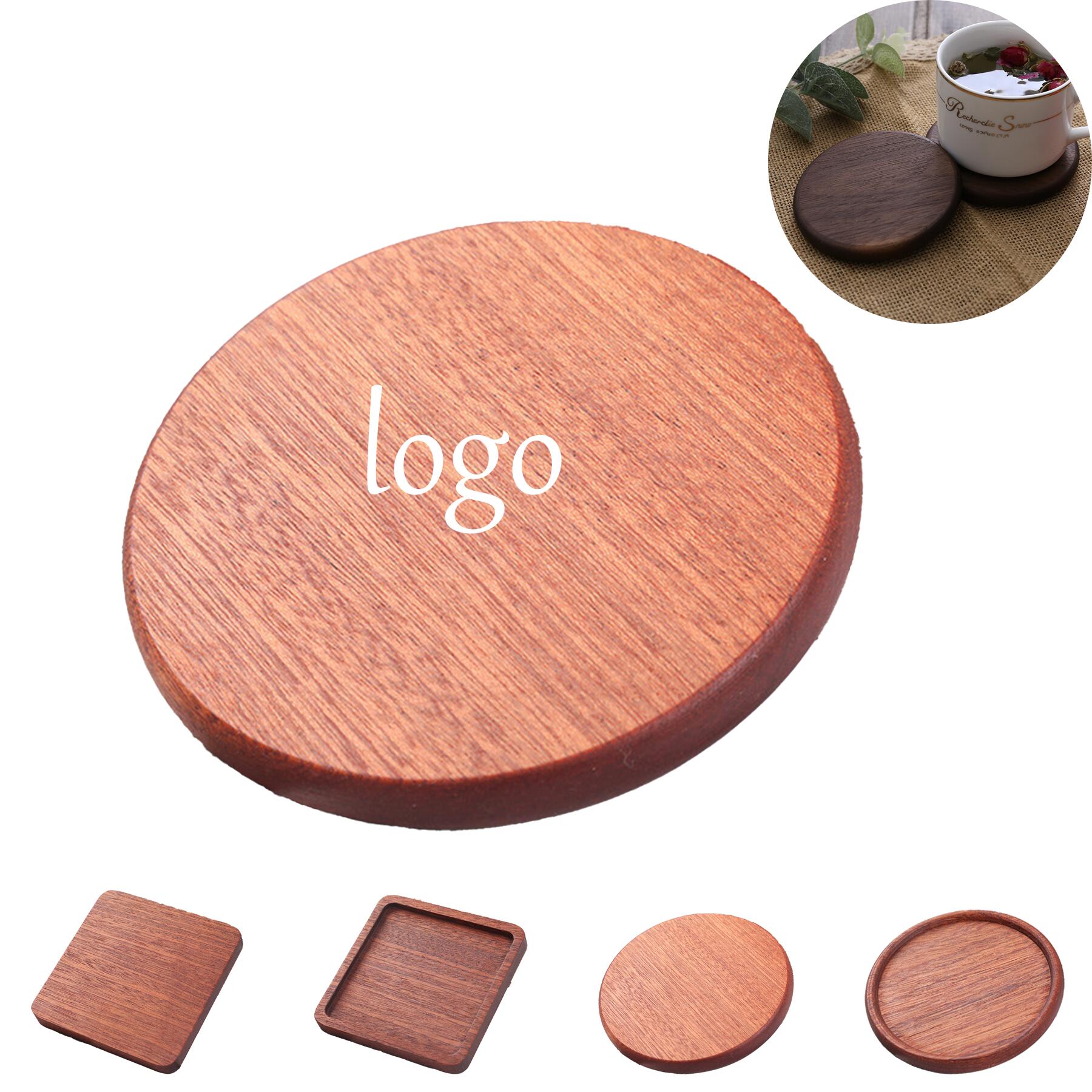 Custom Logo Wooden Drink Coasters