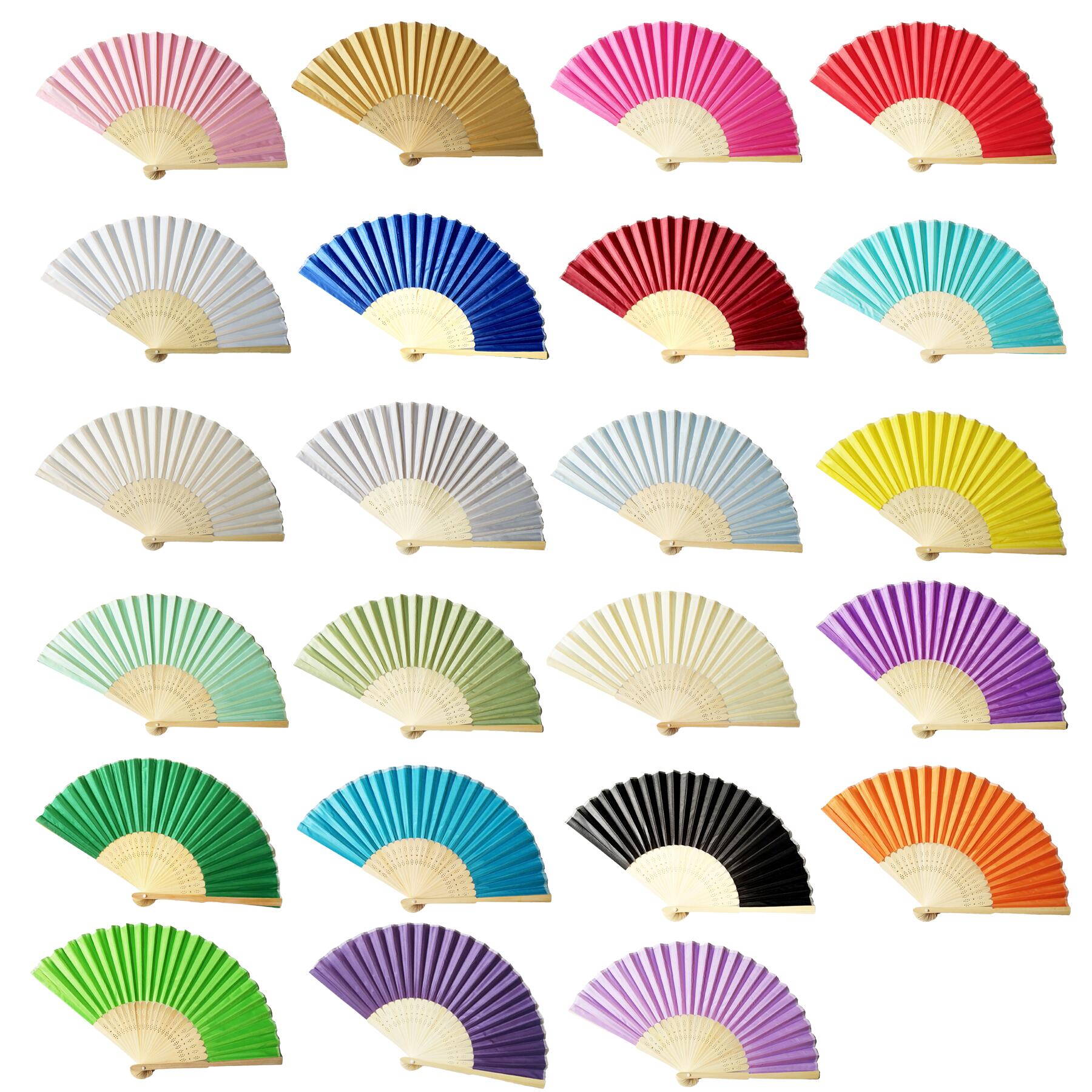 Custom Logo Bamboo Folding Cloth Fan