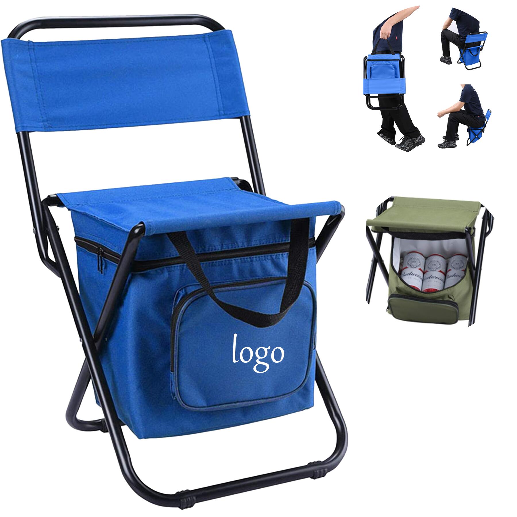Portable Outdoor Chair with Cooler Bag