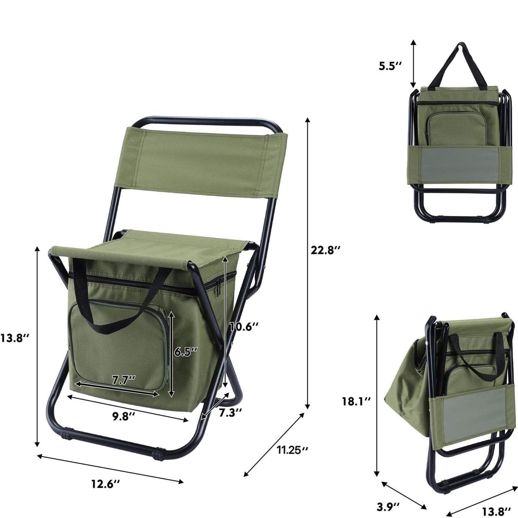 Portable Outdoor Chair with Cooler Bag