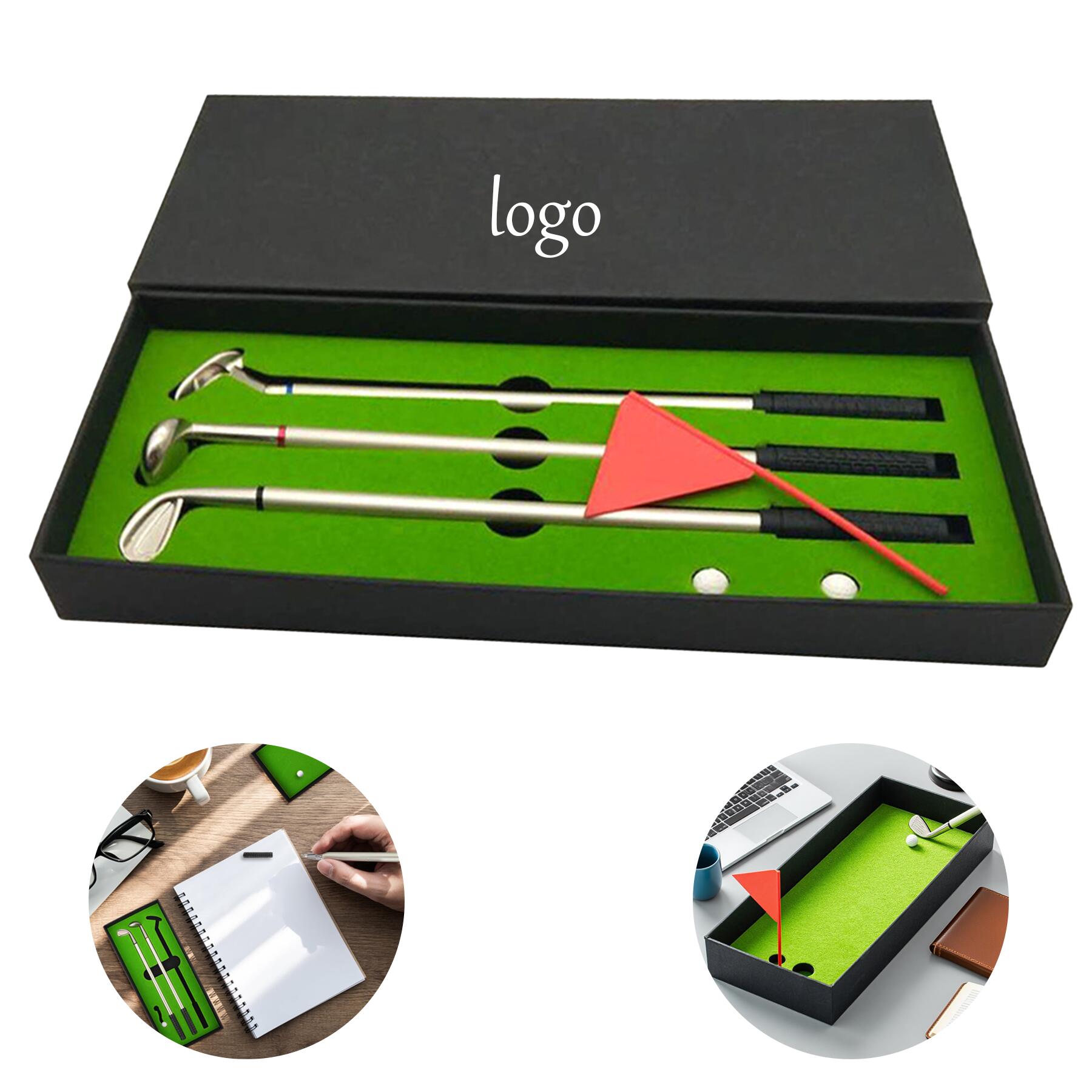 Golf Club Shaped Gel Pen Set