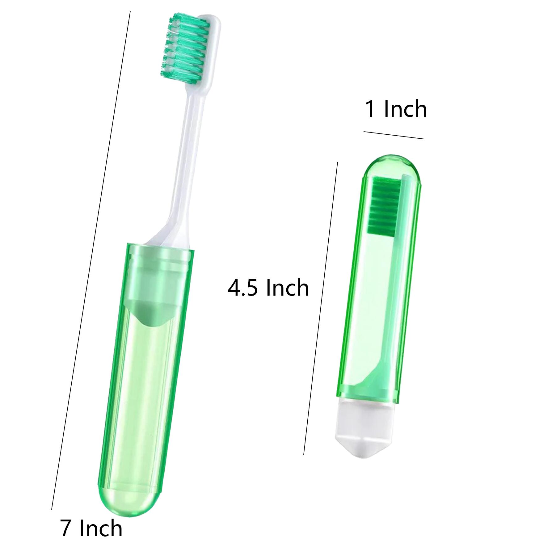 Compact Travel Toothbrush Folds Flat
