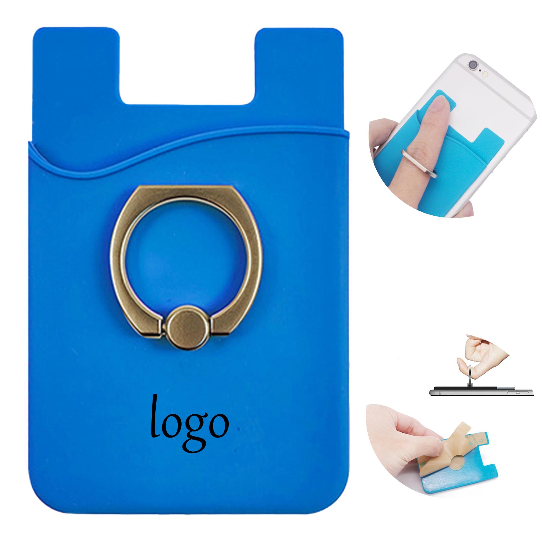 Silicone Phone Wallet Ring Holder