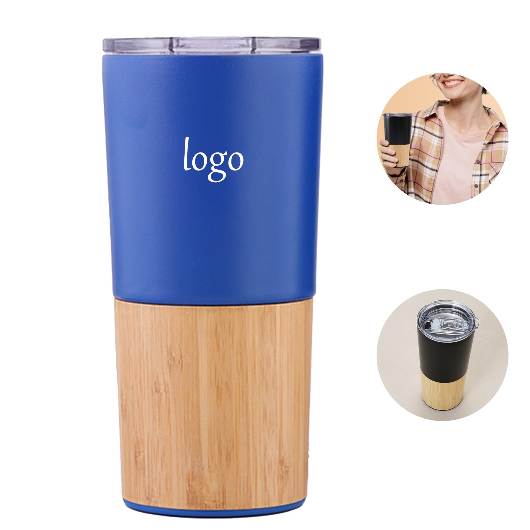 Insulated Bamboo Stainless Steel Travel Mug