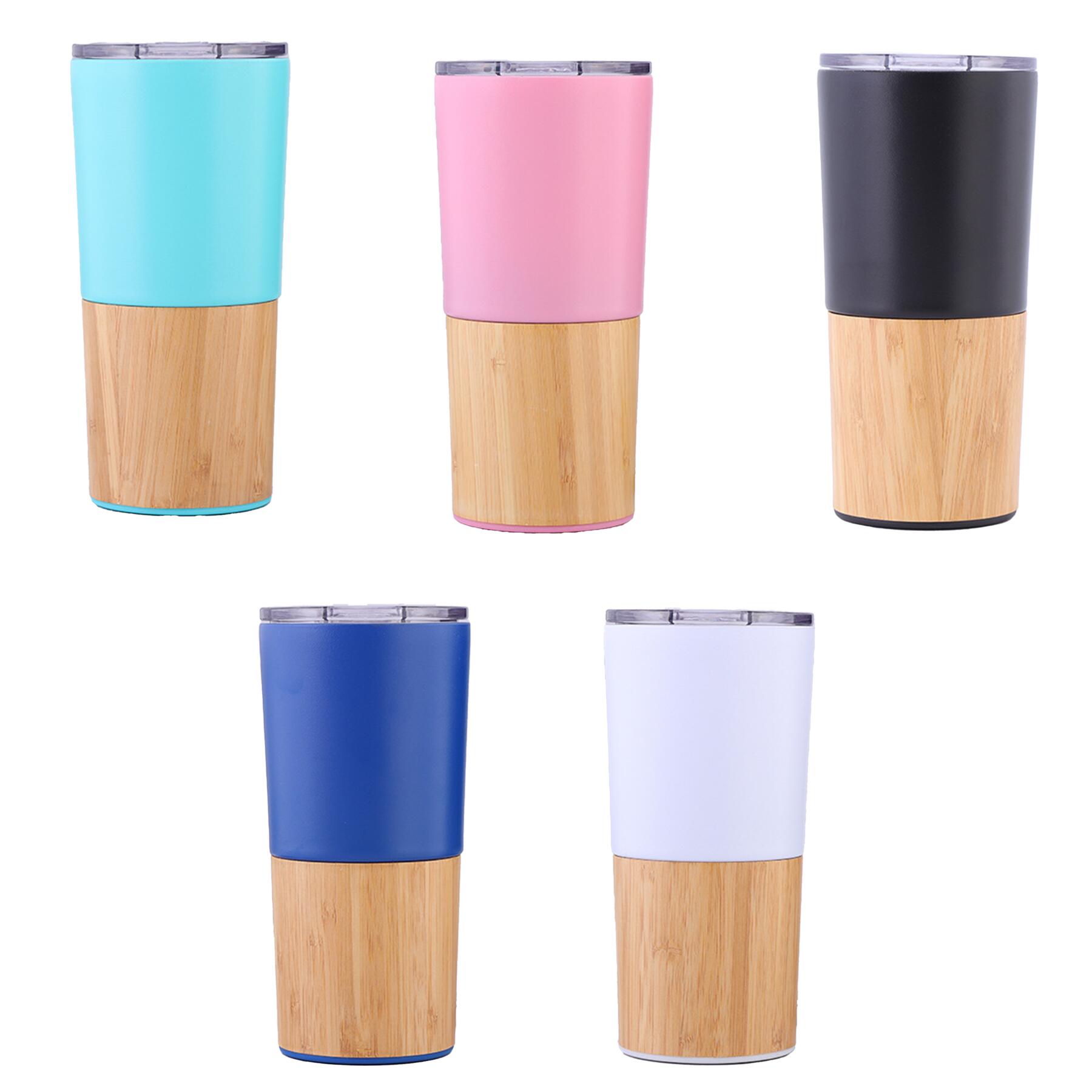 Insulated Bamboo Stainless Steel Travel Mug