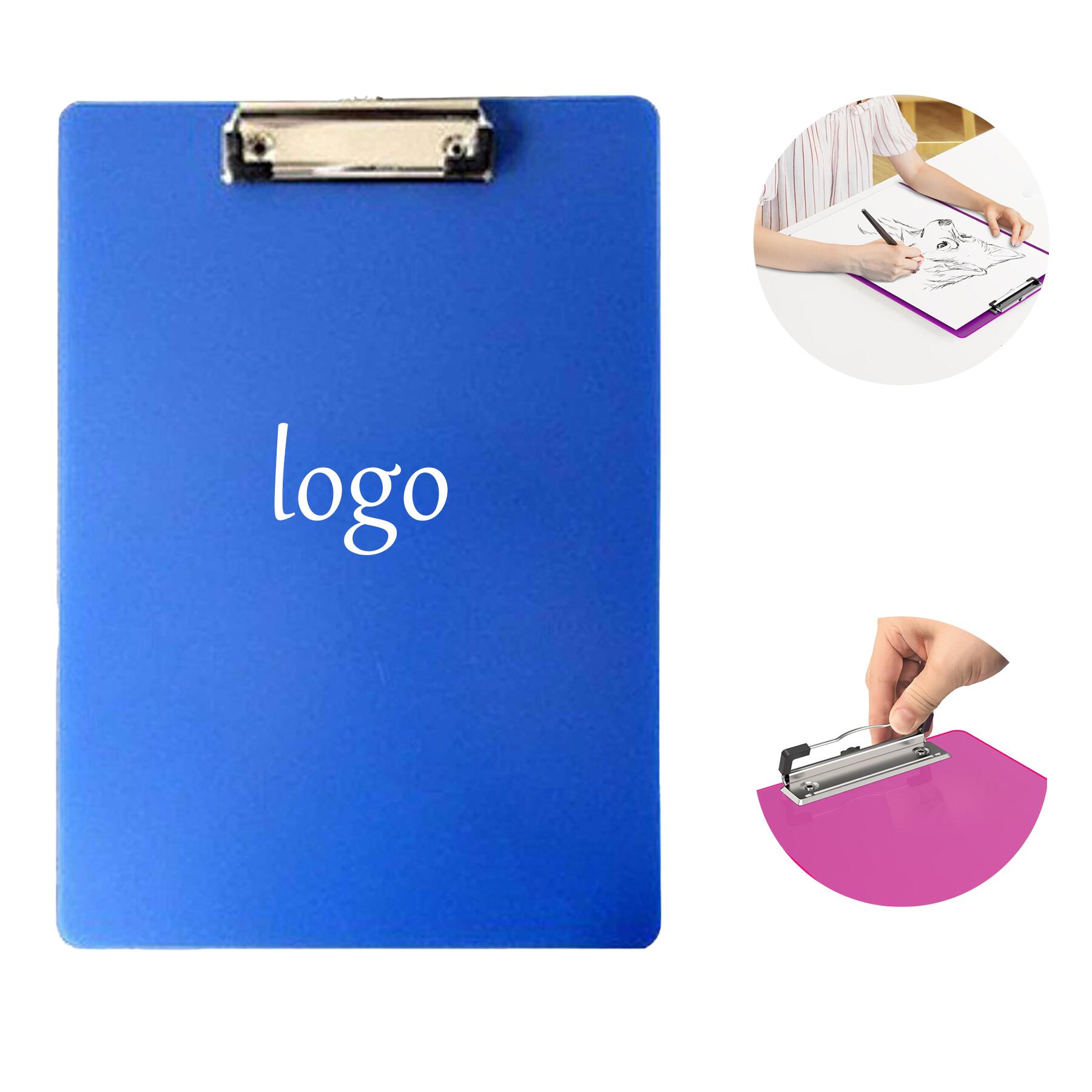 Custom Logo Metal Clip PVC Clipboard