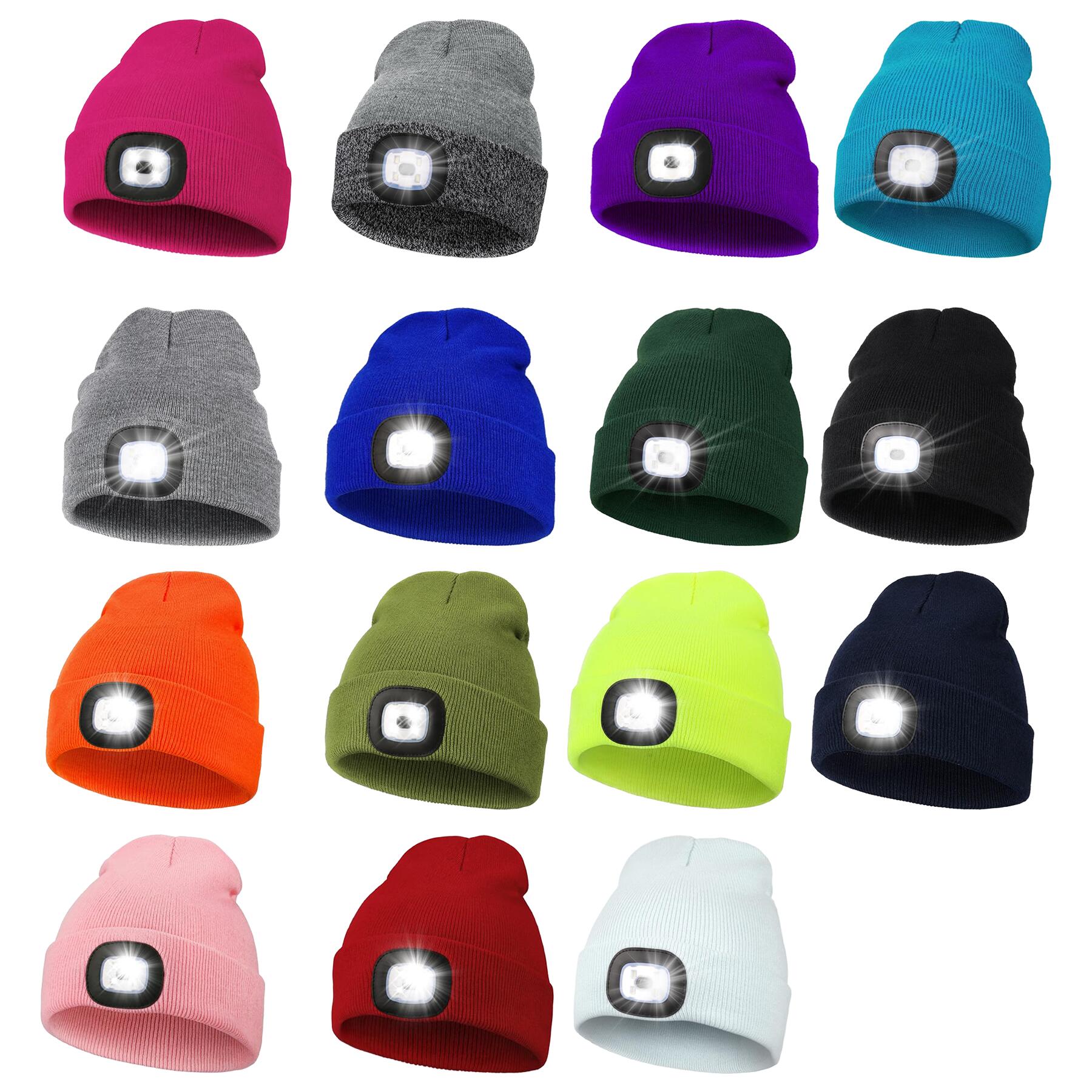 USB Rechargeable LED Beanie Hat Light