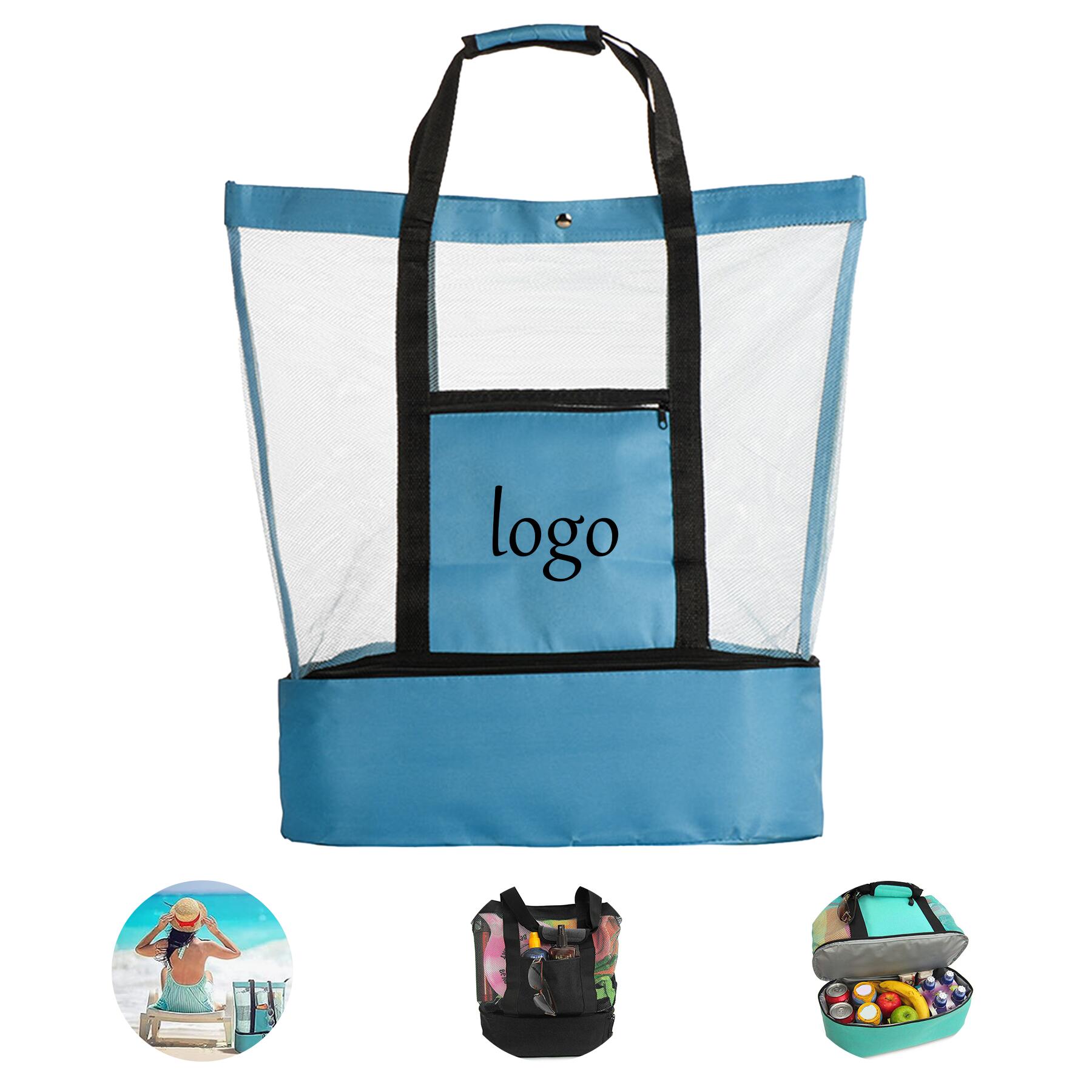 Mesh Tote with Detachable Cooler