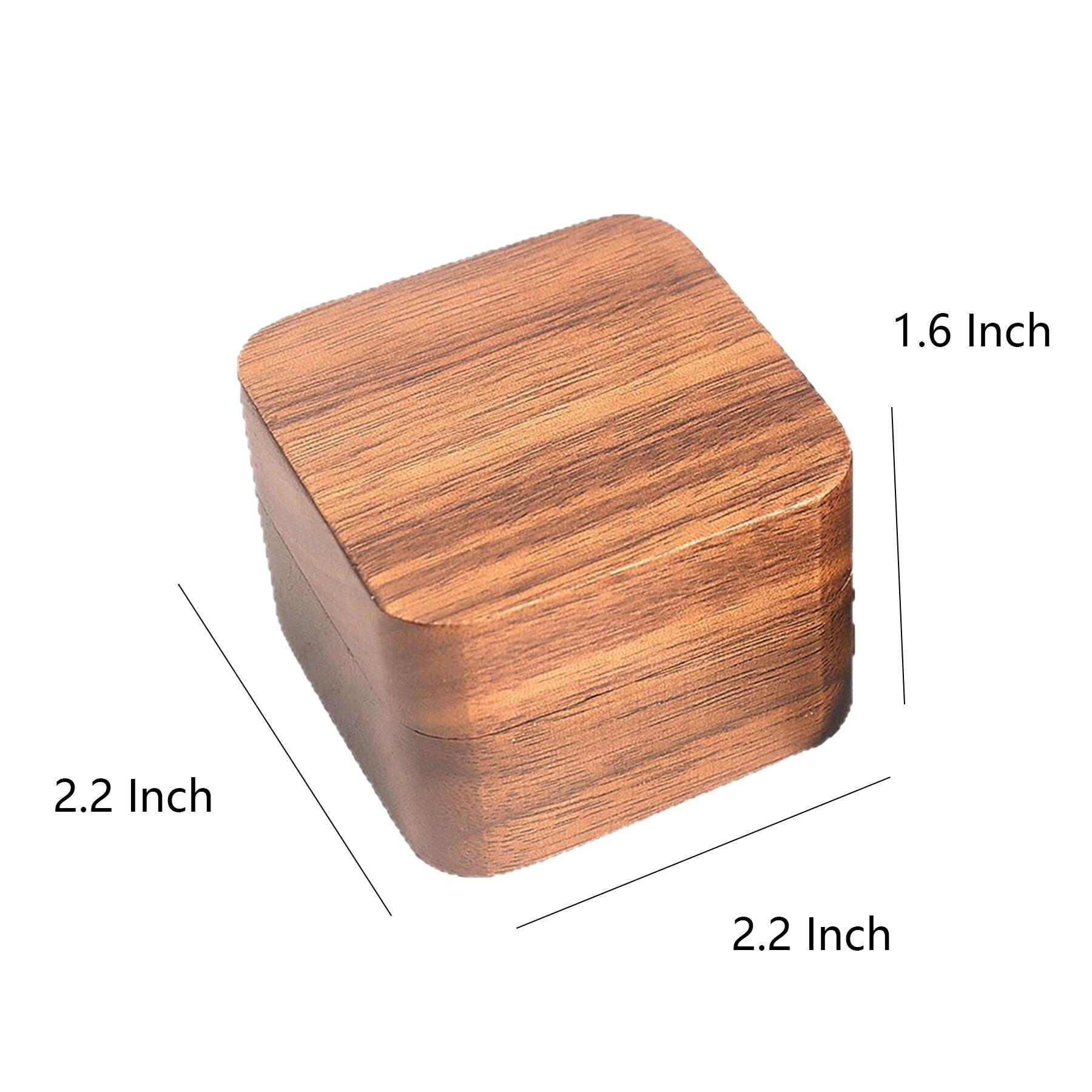 Wooden Ring Box Magnetic Closure
