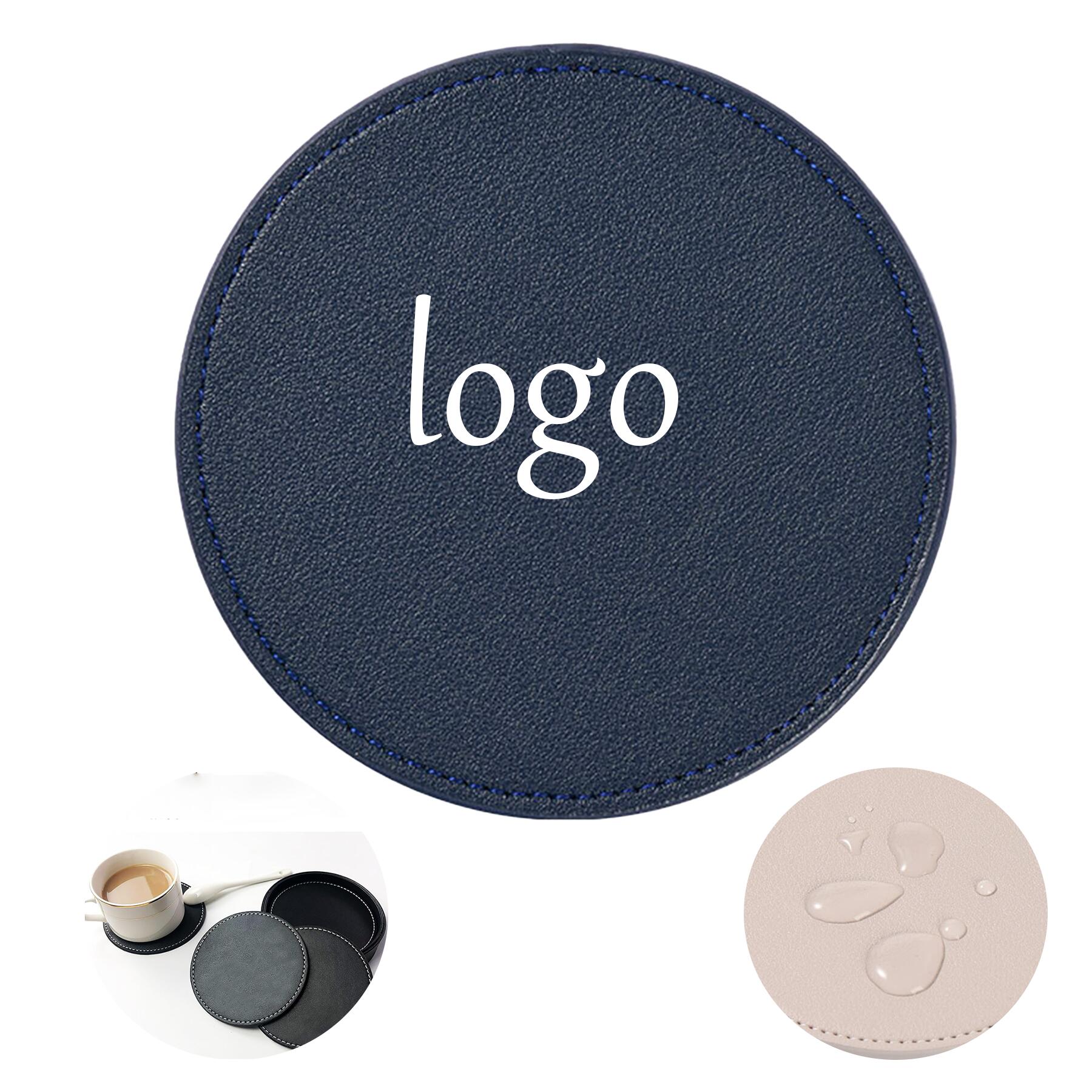 Luxury Leather Coasters with Holder