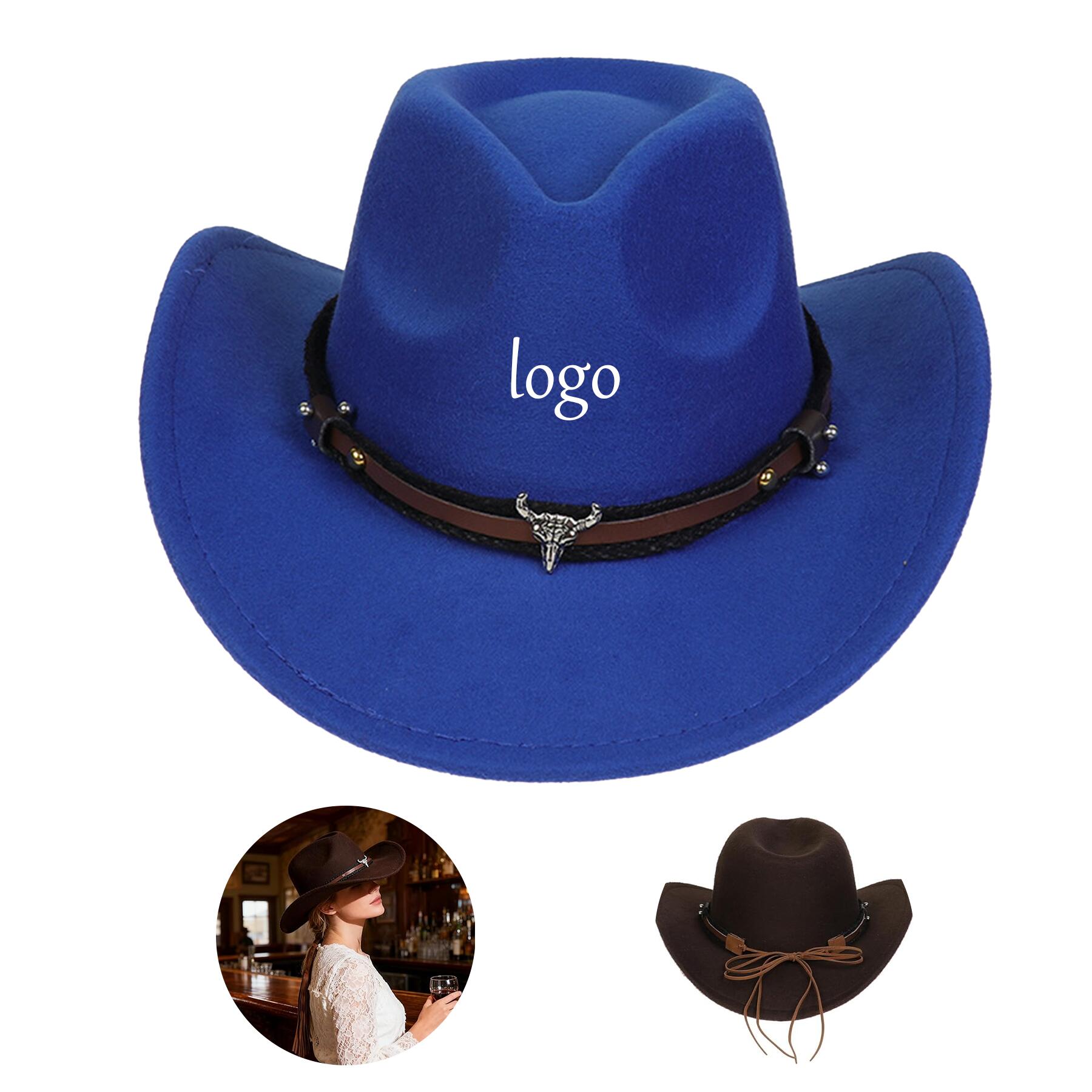 Adjustable Western Cowboy Felt Hat