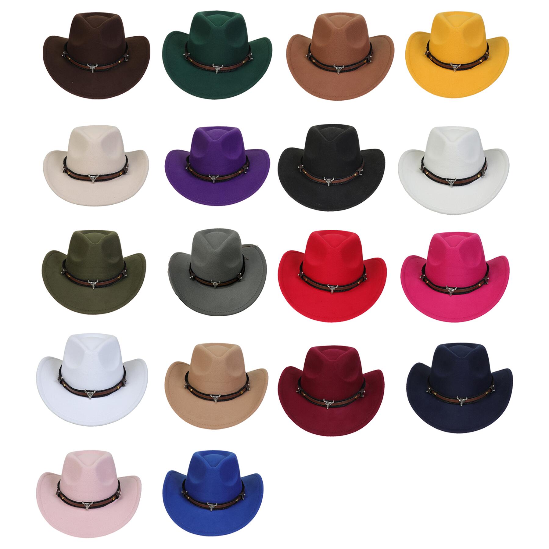 Adjustable Western Cowboy Felt Hat