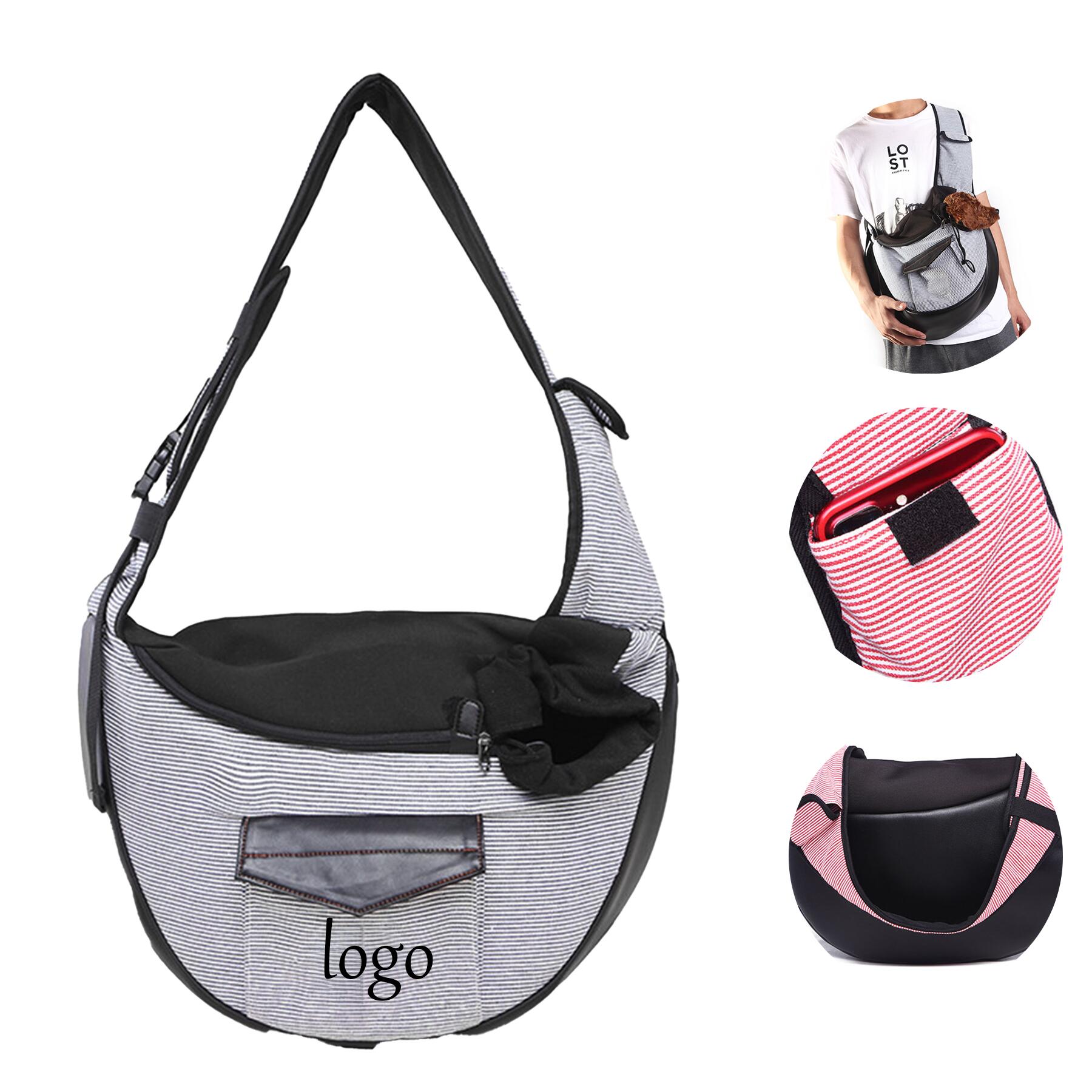 Cotton Crossbody Bag Pet Pouch