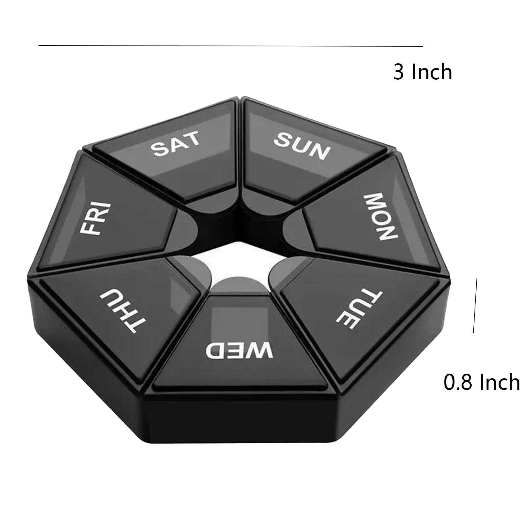 Weekly Pill Organizer Secure Travel Dispenser