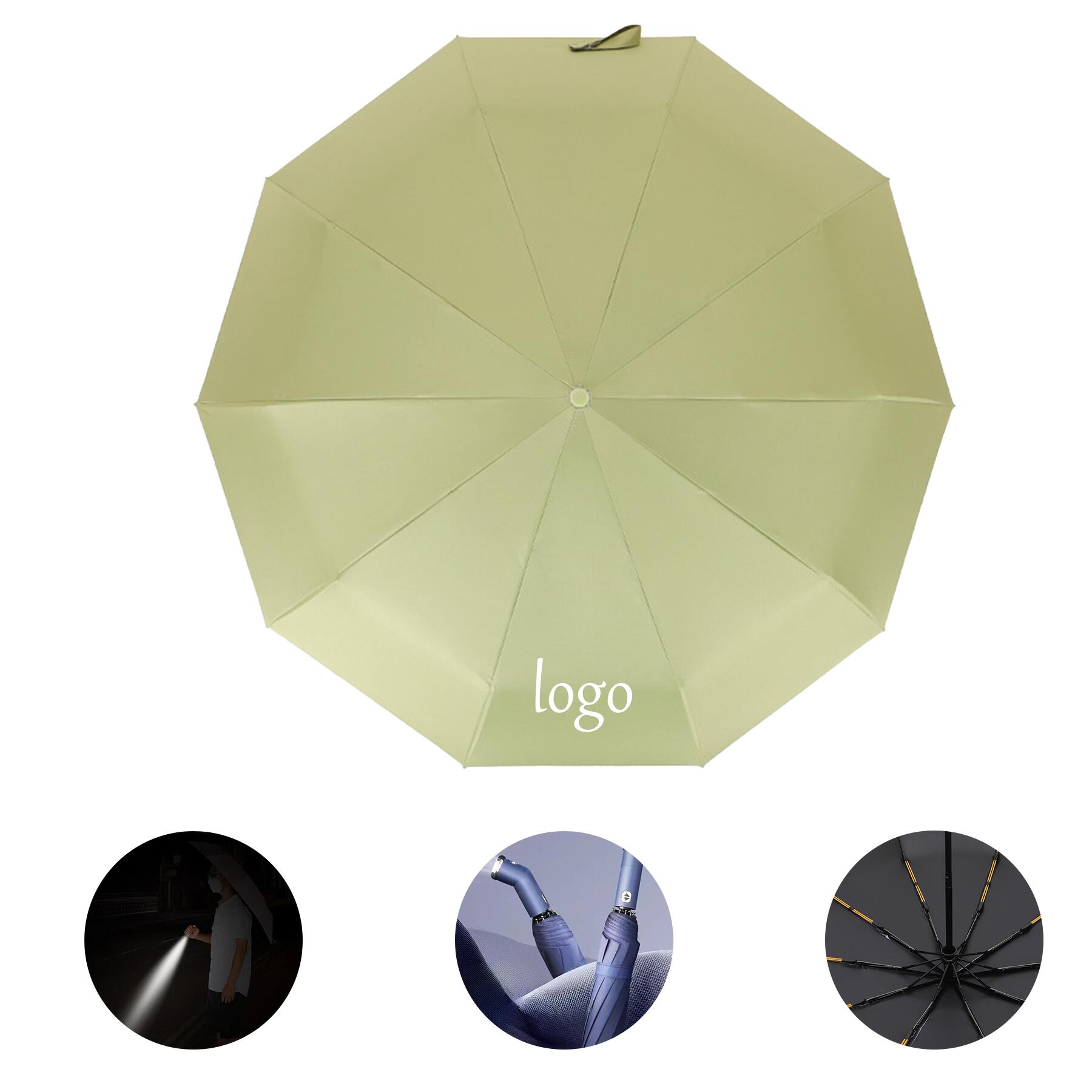LED Windproof Folding Umbrella Lighted