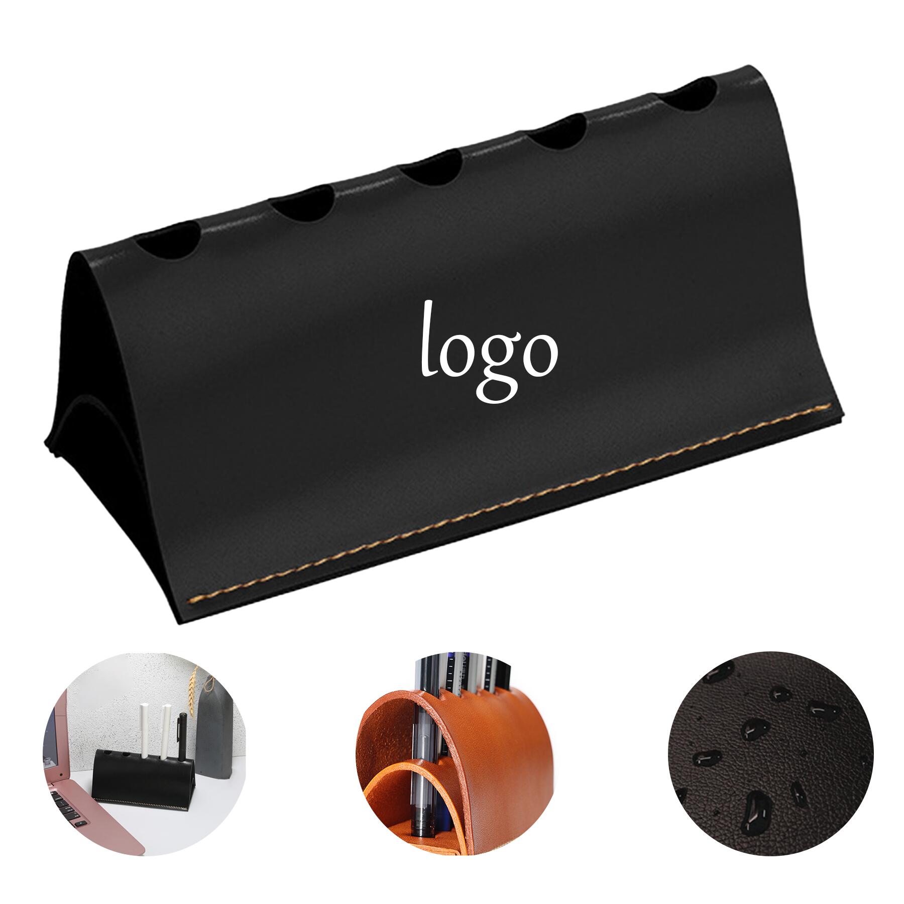 PU Leather Pen Organizer Foldable Desk