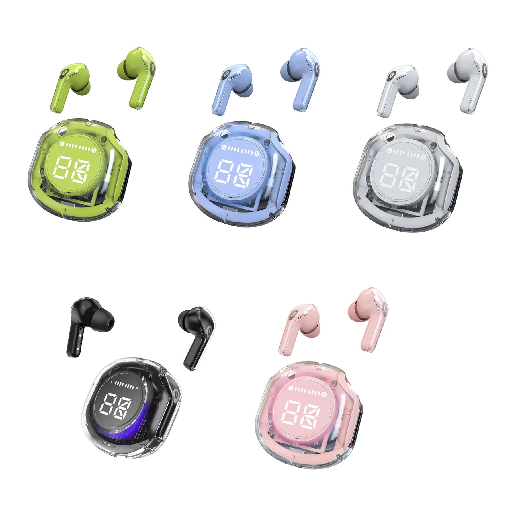 Wireless Earbuds with Digital Display