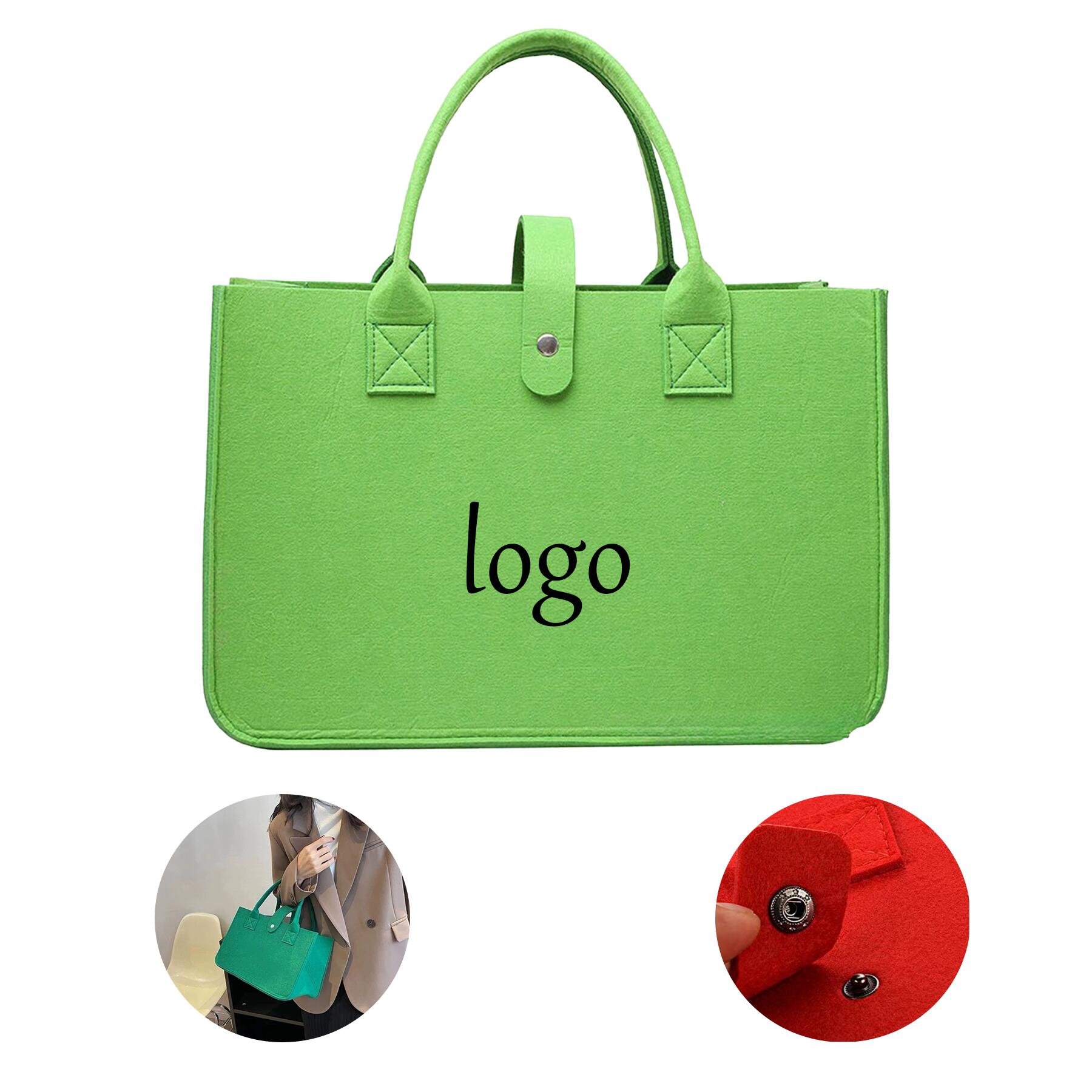 Durable Felt Tote Bag with Zipper