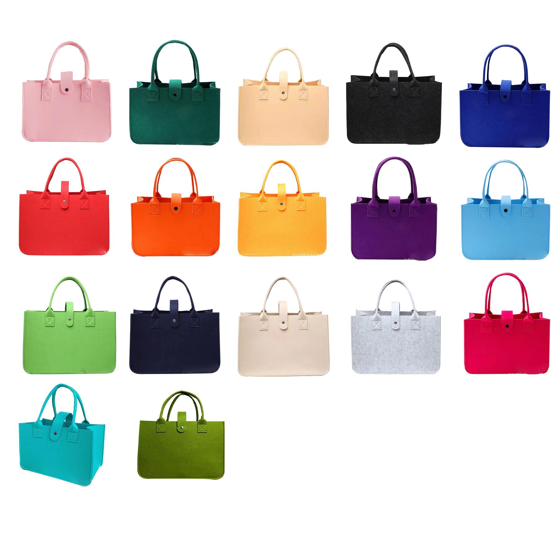 Durable Felt Tote Bag with Zipper