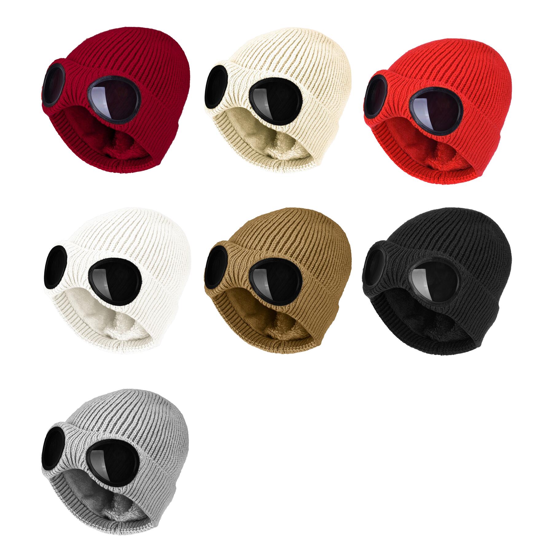 Winter Goggles Knitted Hat Set