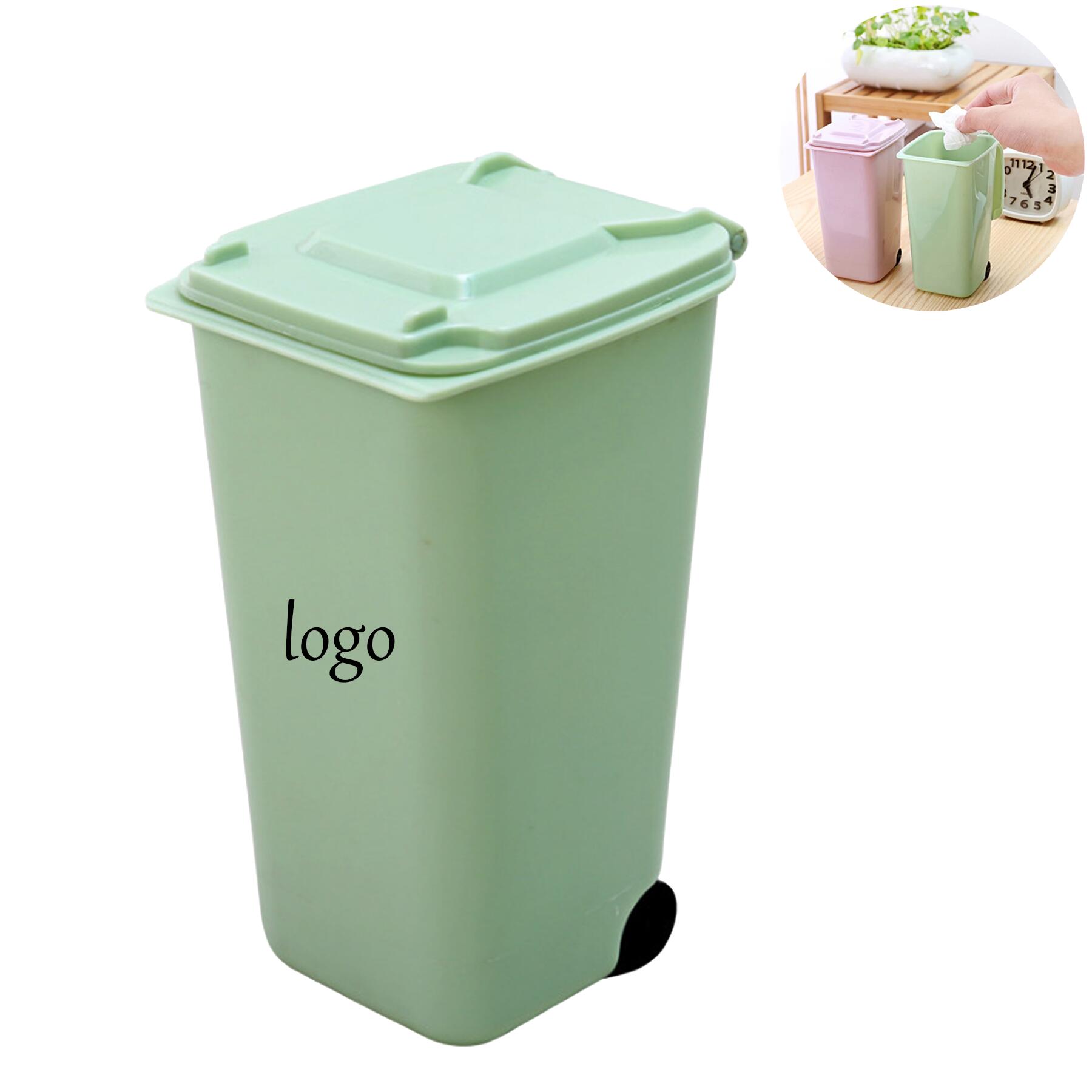 Compact Plastic Desktop Trash Can