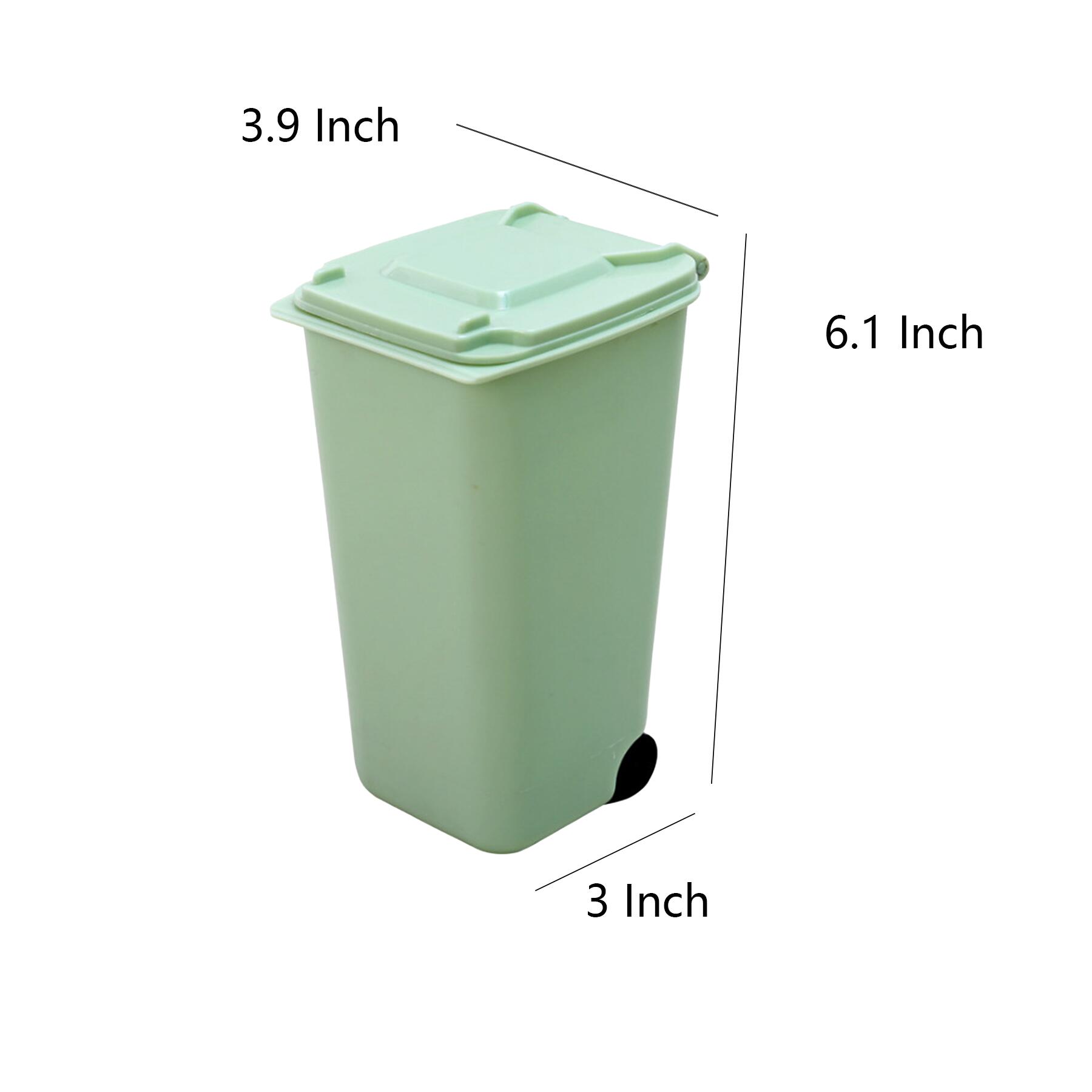 Compact Plastic Desktop Trash Can