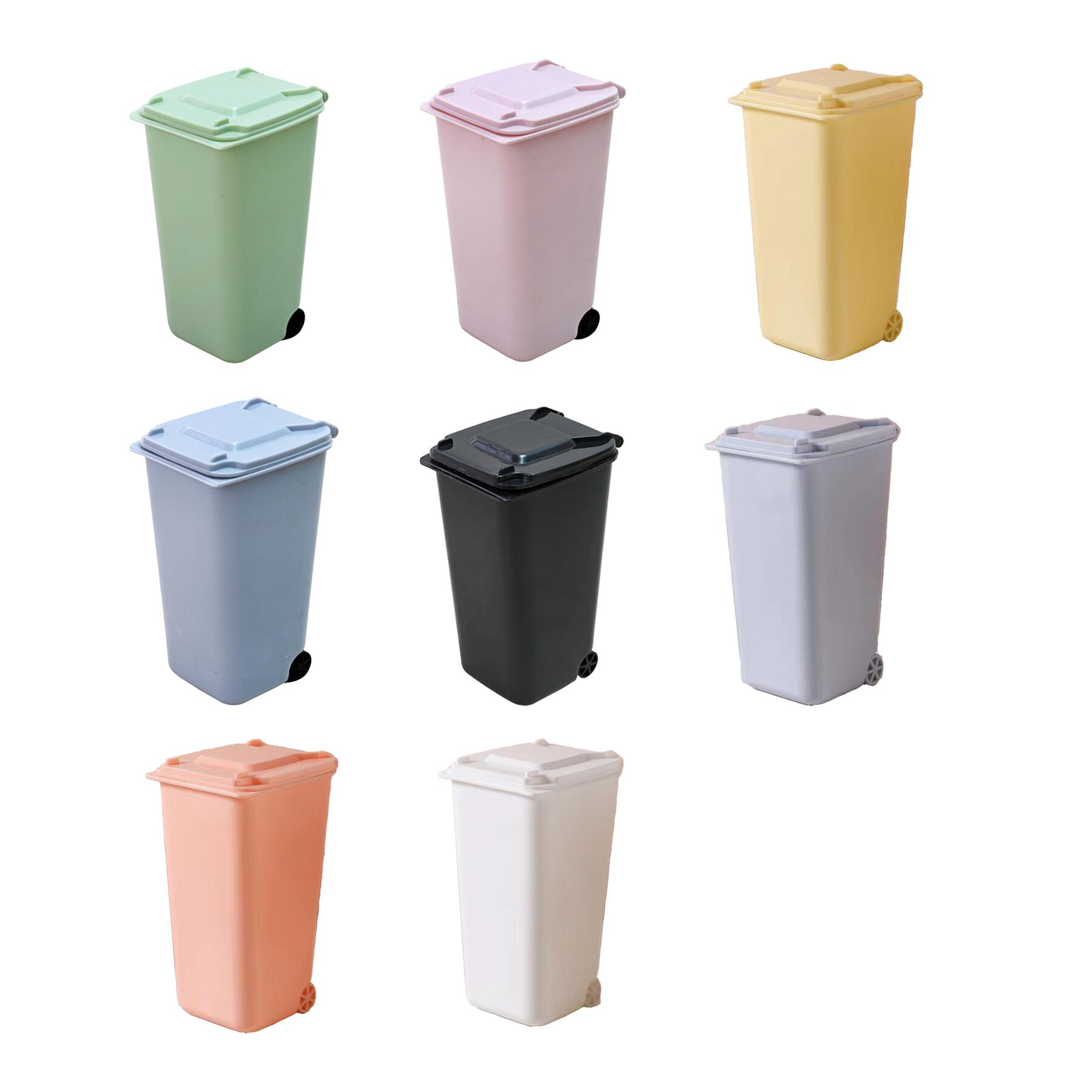 Compact Plastic Desktop Trash Can