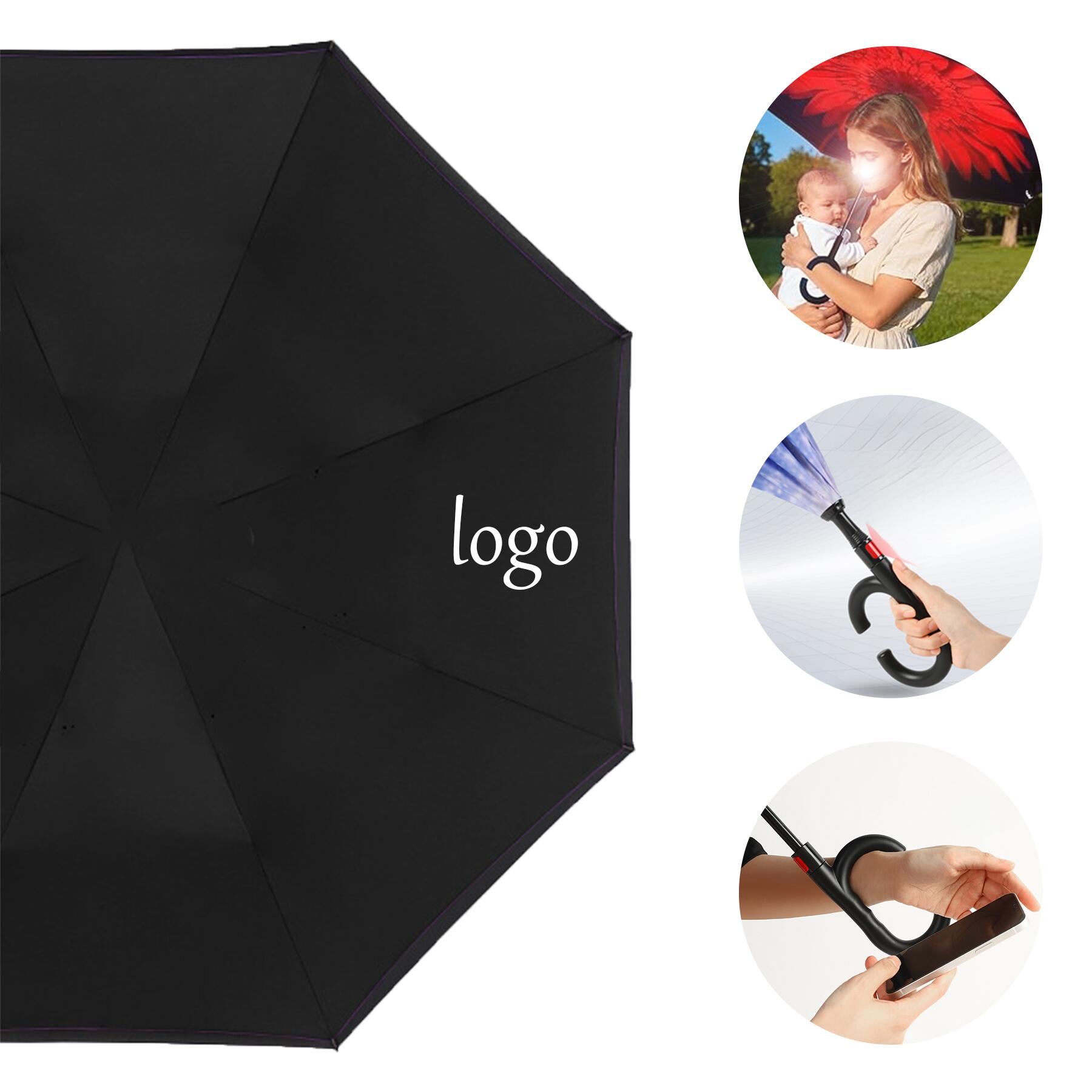 Reverse Folding Windproof Sun Protection Umbrella