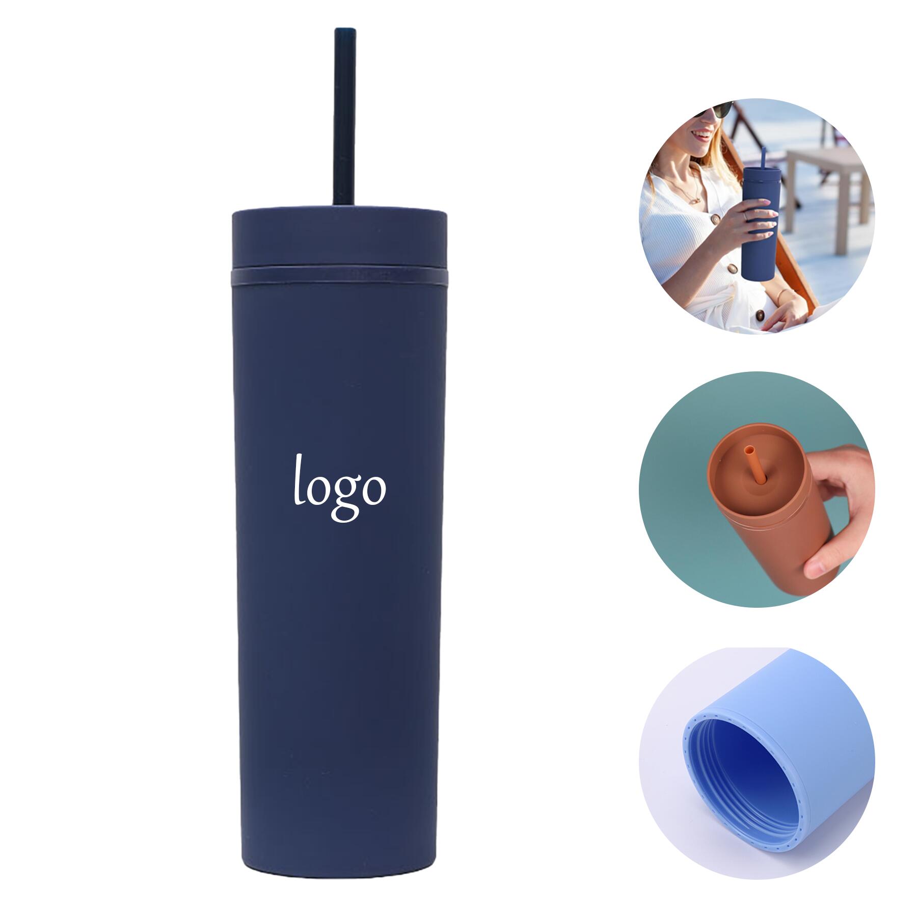 Insulated Plastic Straw Cup 16oz
