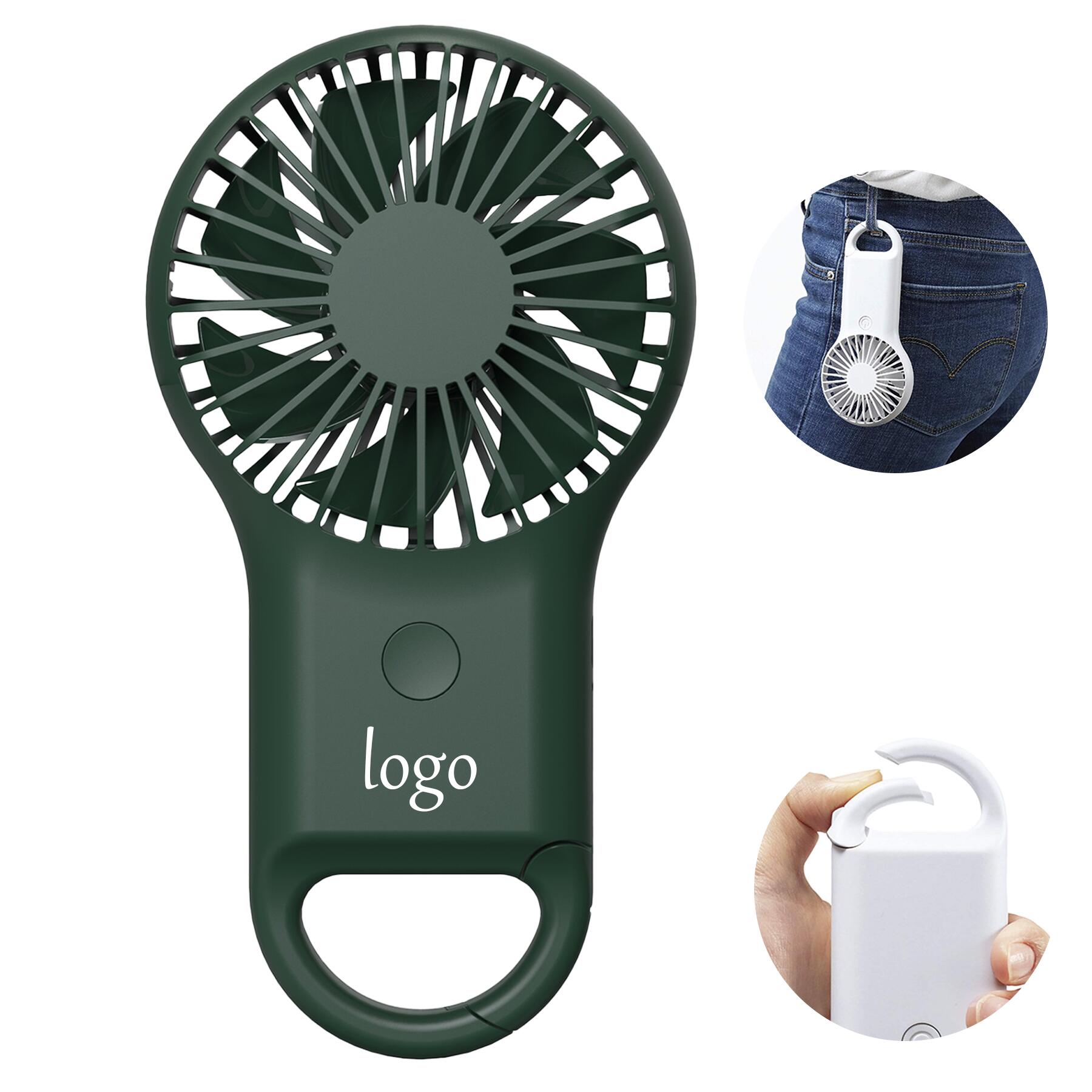 Rechargeable Portable Fan Carabiner Clip