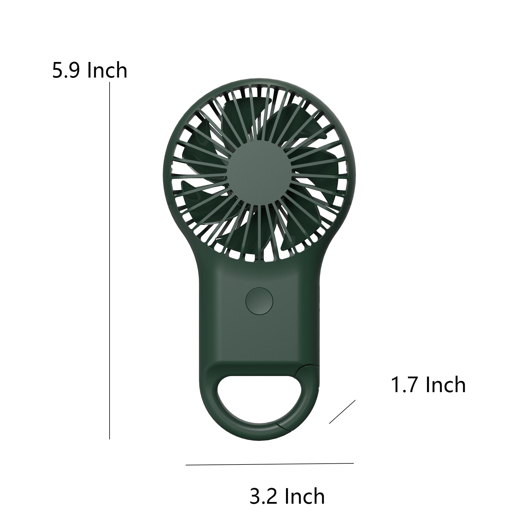 Rechargeable Portable Fan Carabiner Clip